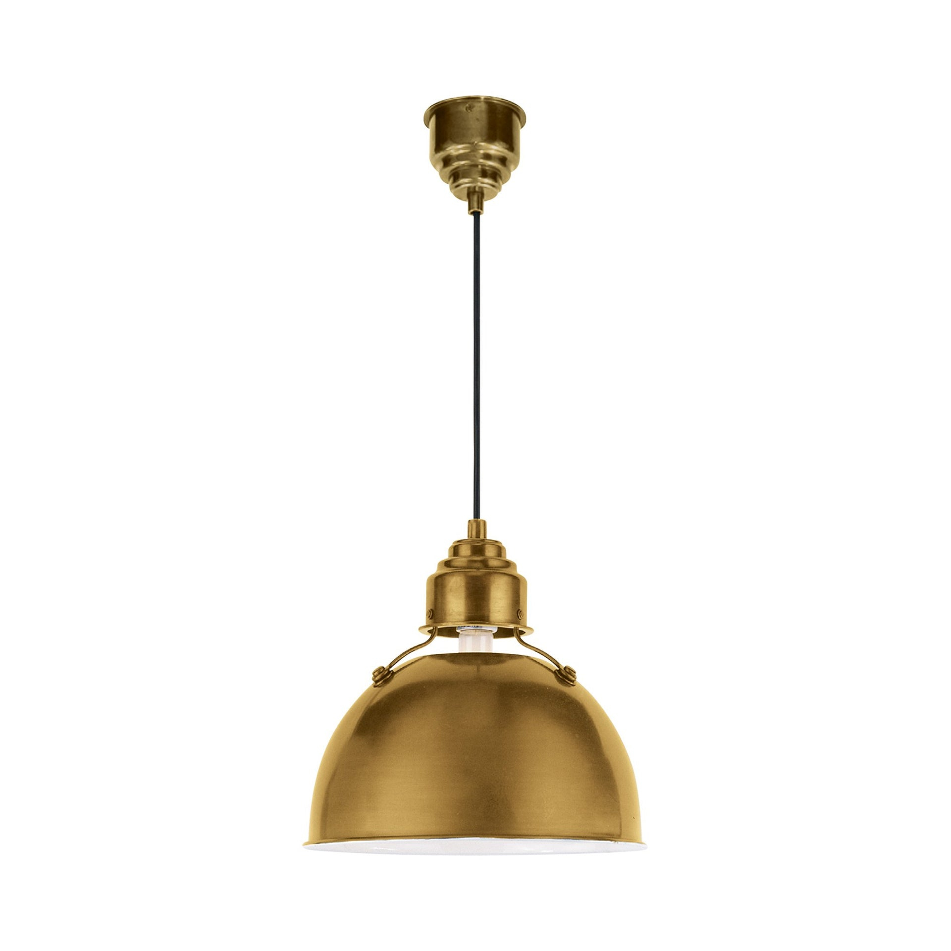 Eugene Antique Brass 12" Indoor Pendant Light