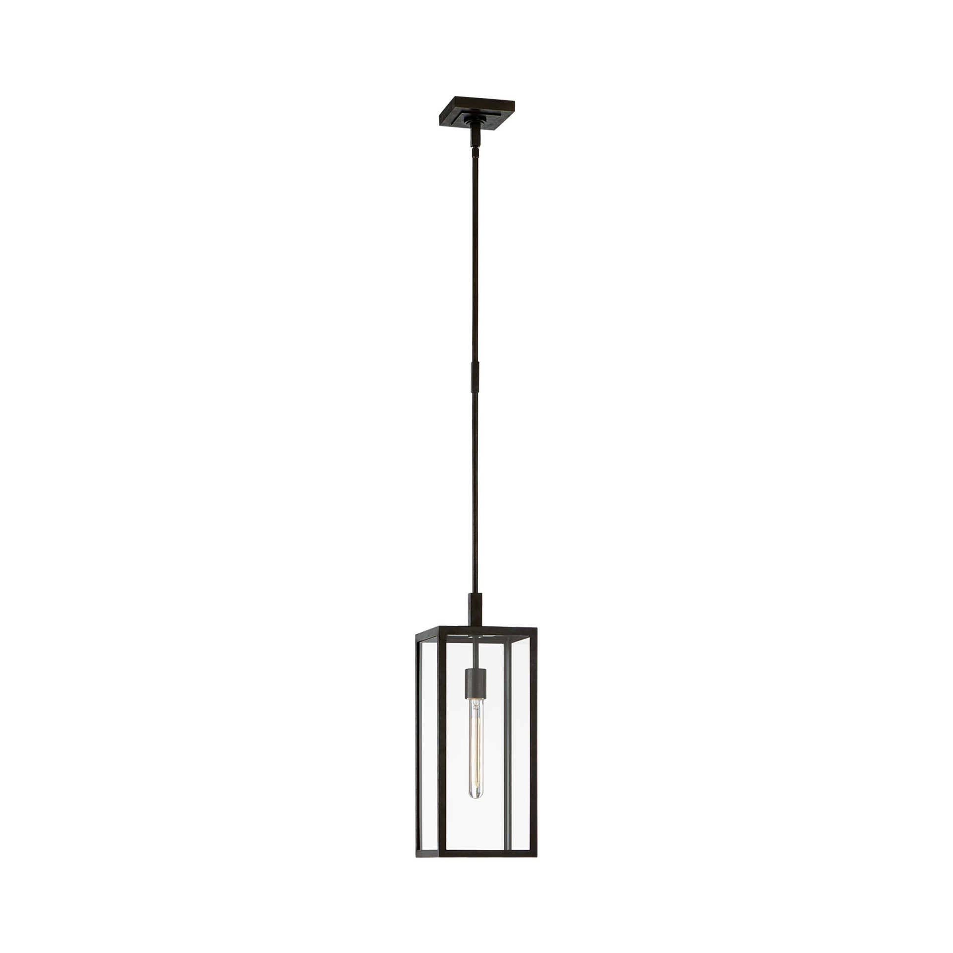 Fresno Black Glass LED Outdoor Hanging Lantern