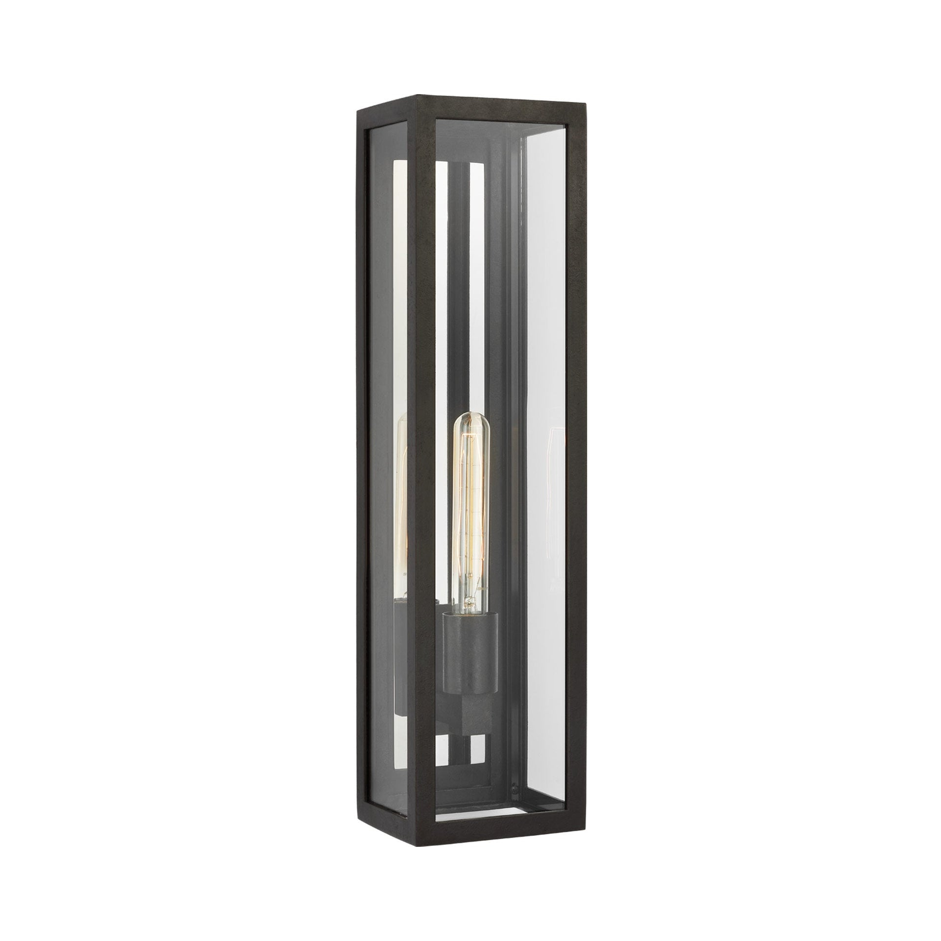 Fresno Black Iron Dimmable Outdoor Wall Lantern