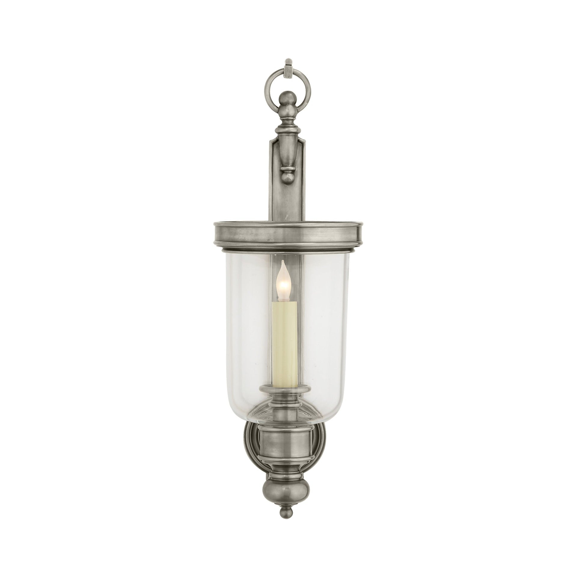 Georgian Nickel 22" Dimmable Jelly Jar Wall Sconce