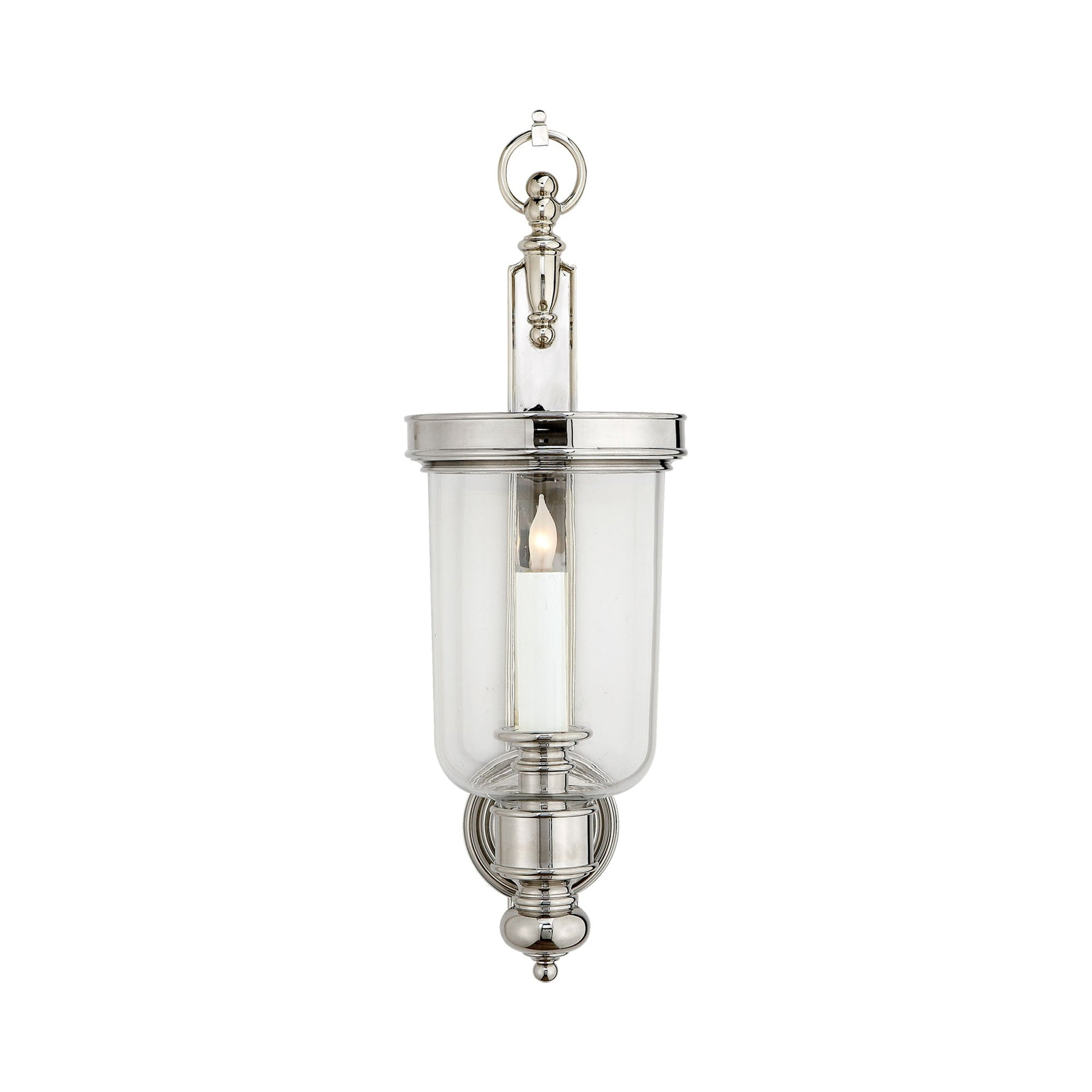 Polished Nickel Jelly Jar Dimmable Wall Sconce