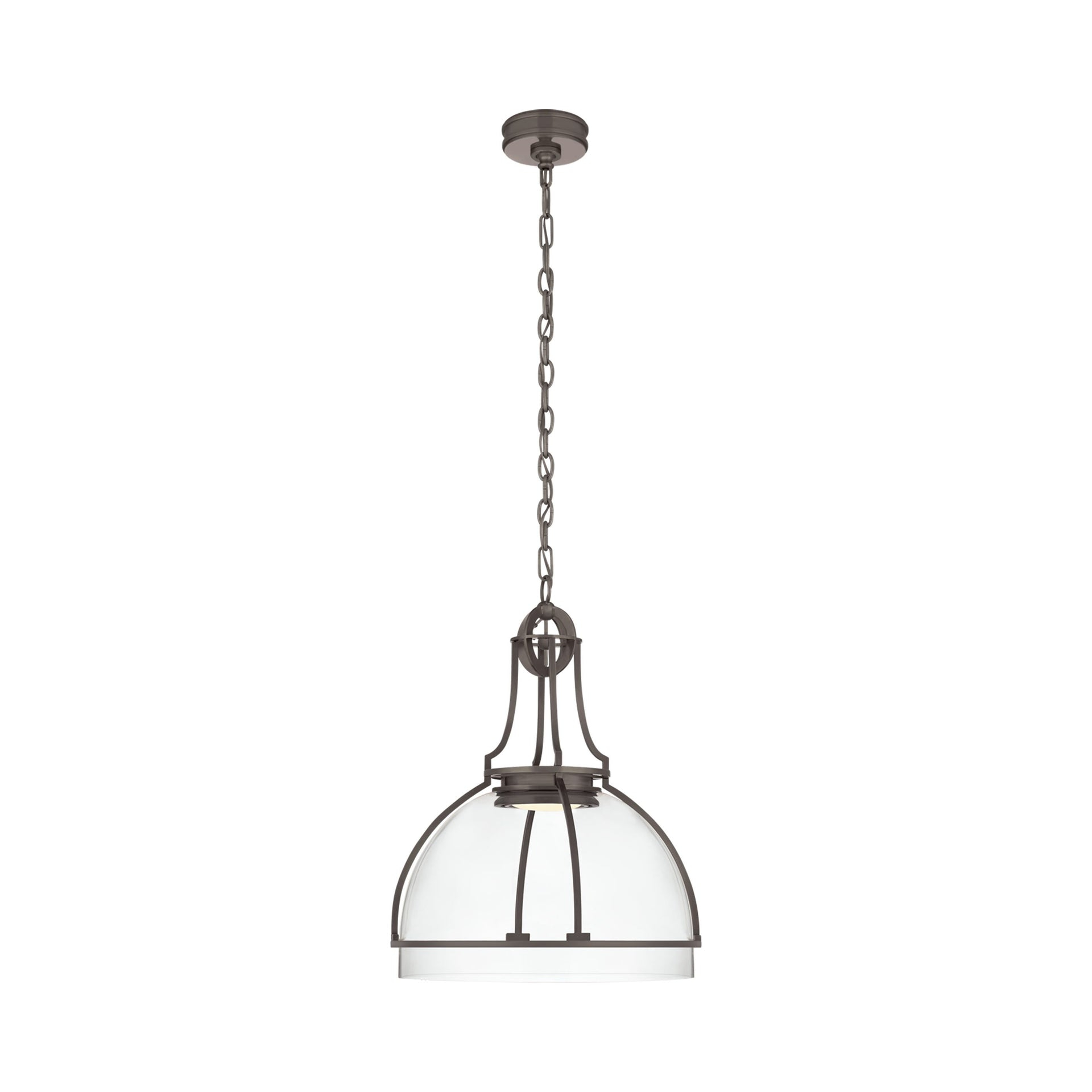 Gracie Bronze Globe LED Pendant Light with Glass Detail