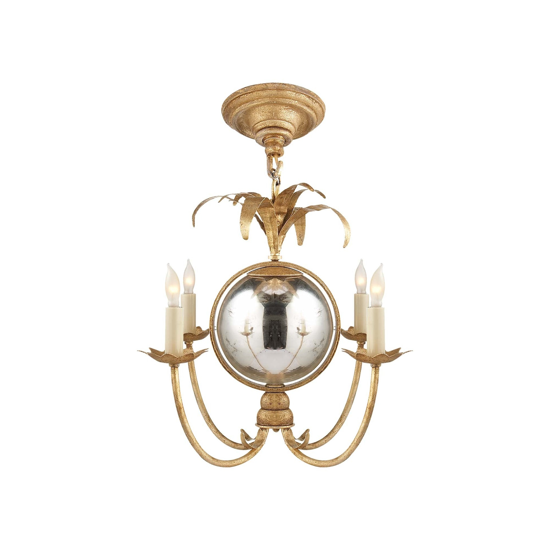 Gramercy Enchanted Brass Mini Chandelier with Glass Globe