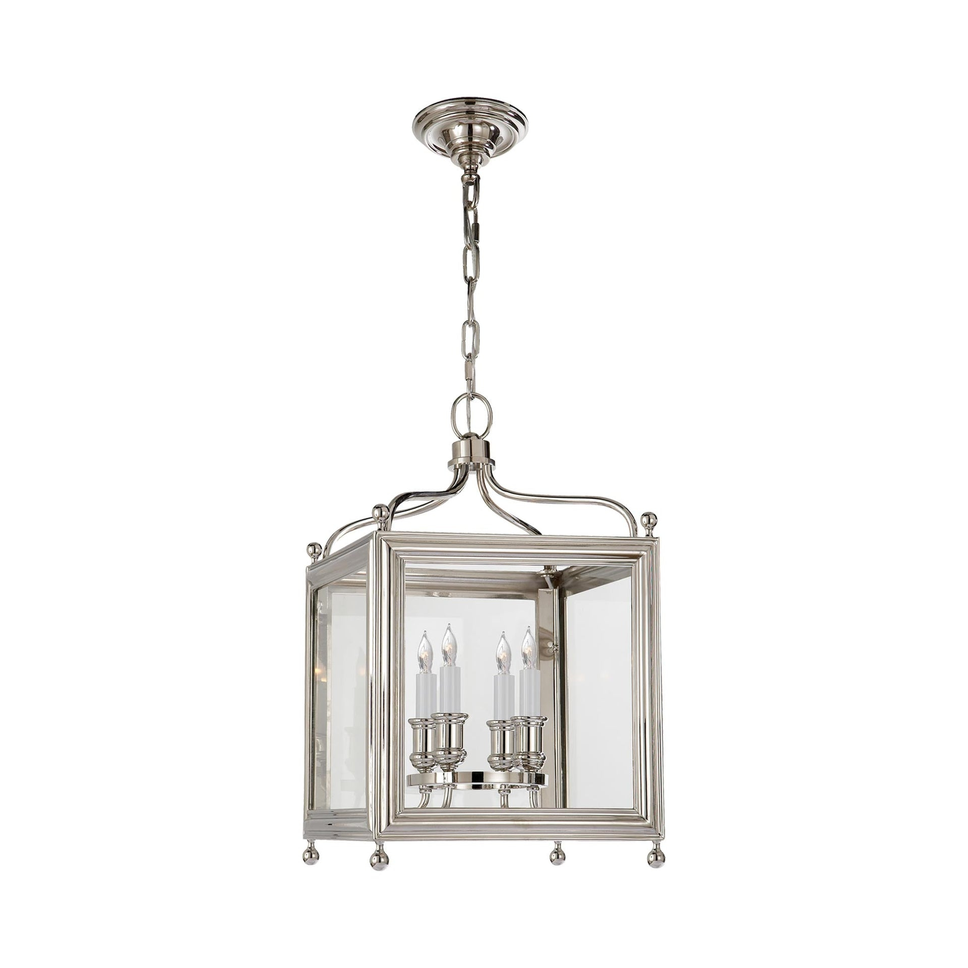Greggory 4-Light Traditional Polished Nickel Lantern Pendant