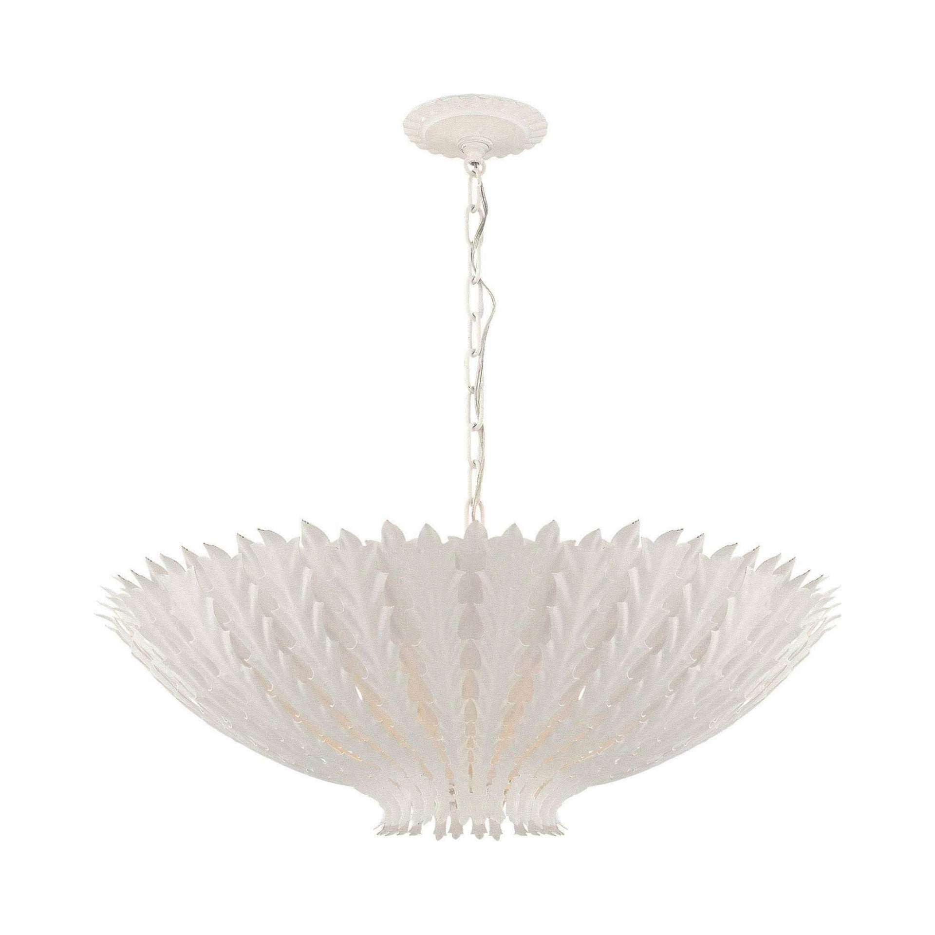 Hampton Elegance 6-Light Plaster White Pendant Chandelier