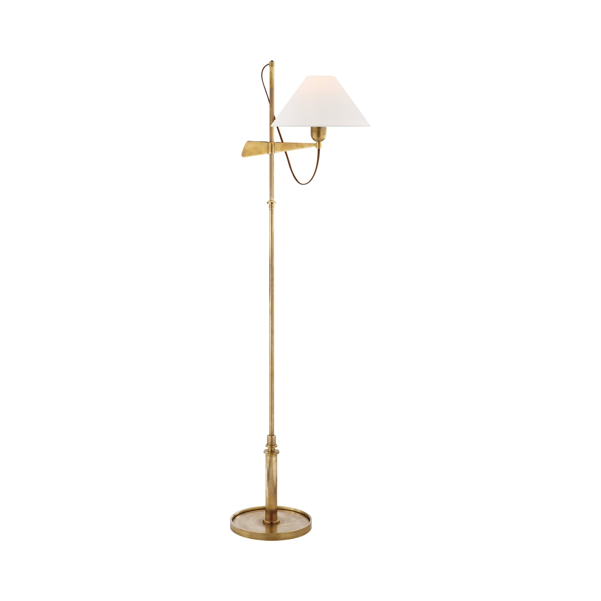 Edison Adjustable Hand-Rubbed Antique Brass Outdoor Floor Lamp