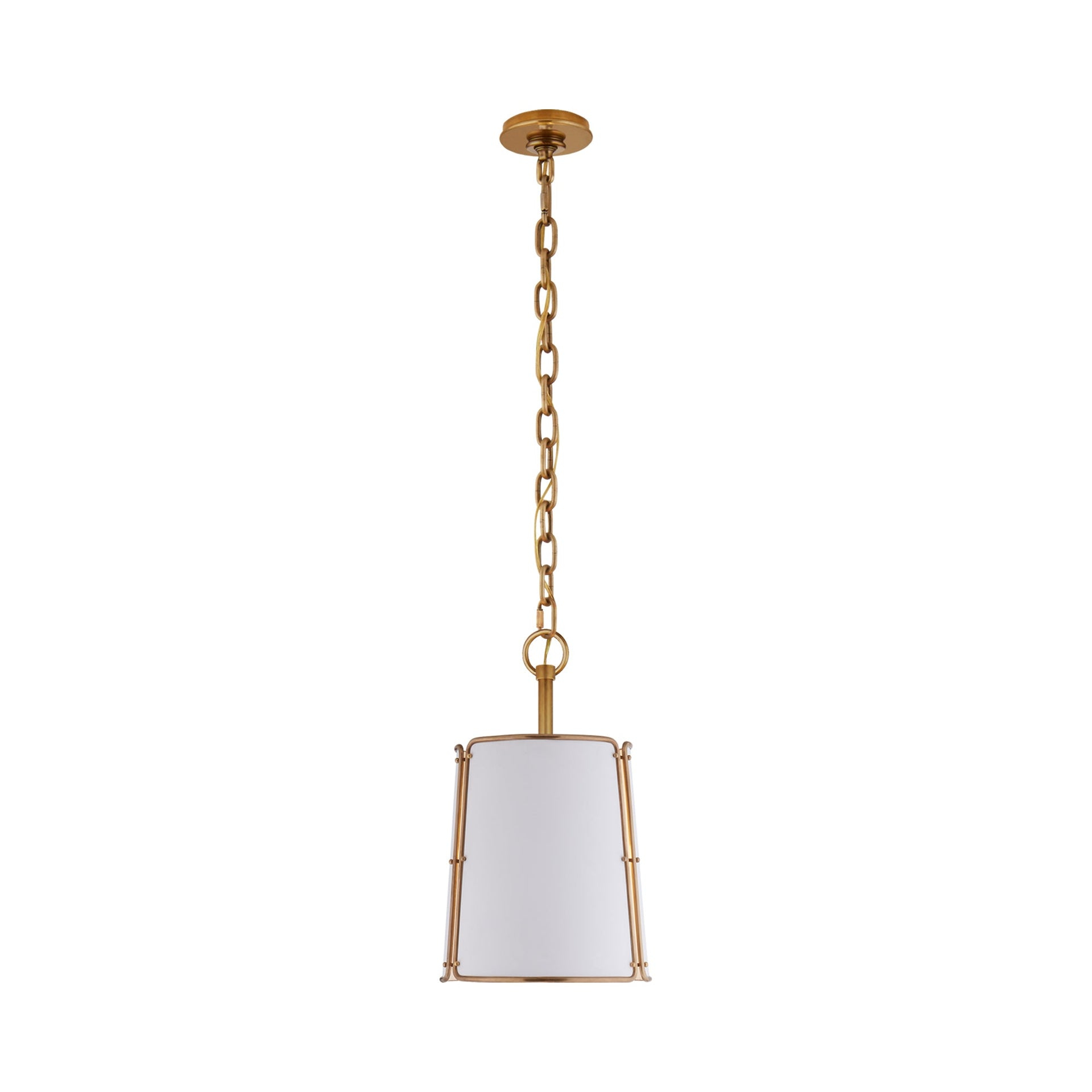 Elegant Hastings 18" Brass & Crystal Drum Pendant with Polished Nickel Accents