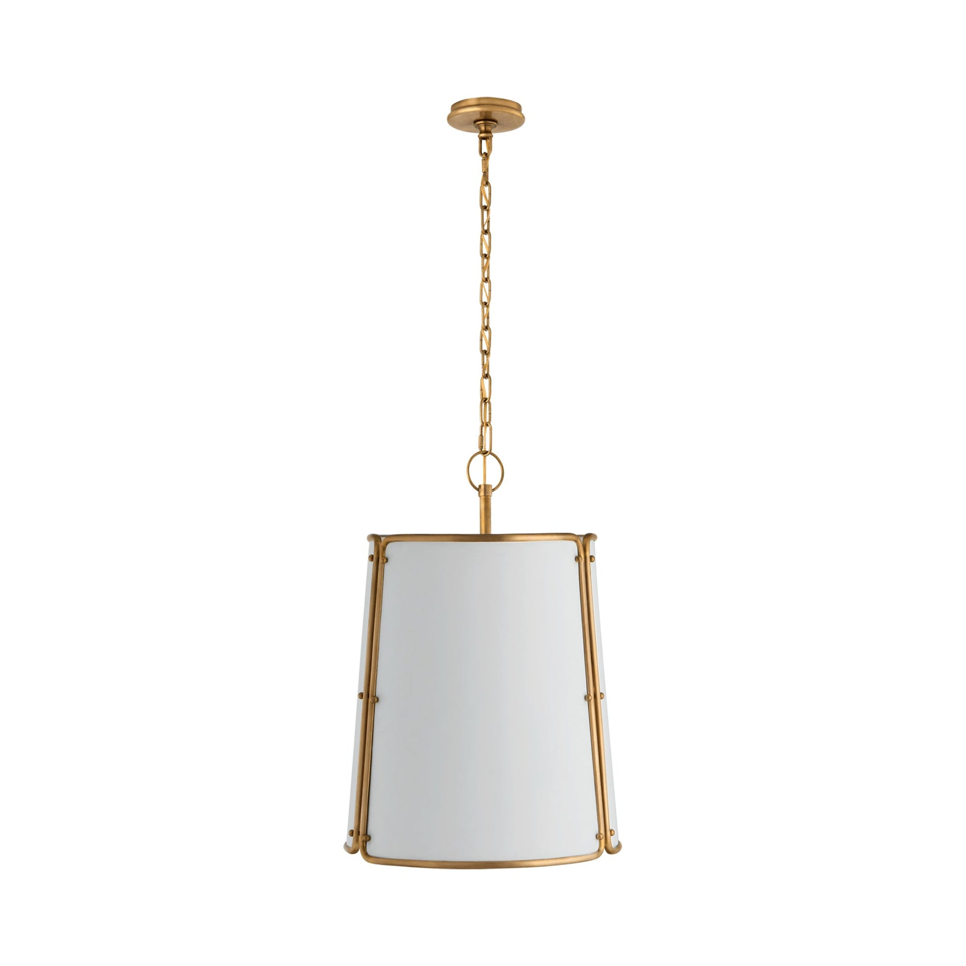 Hastings Polished Nickel 3-Light Indoor Pendant with White Shade