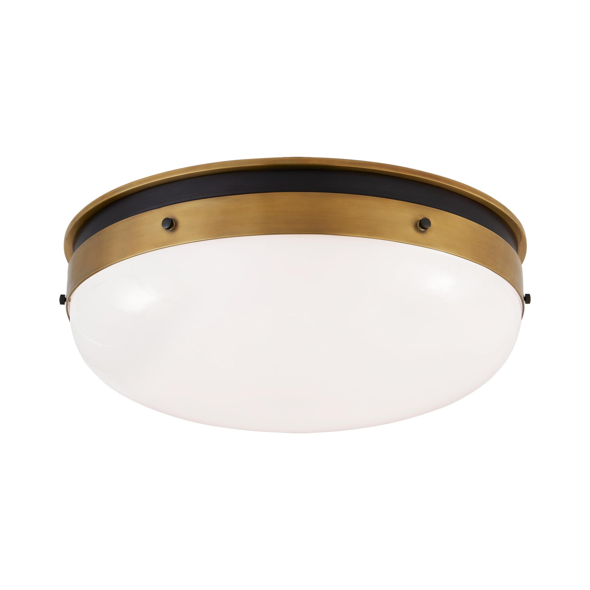 Hicks 6" Bronze and Hand-Rubbed Antique Brass Globe LED Flush Mount