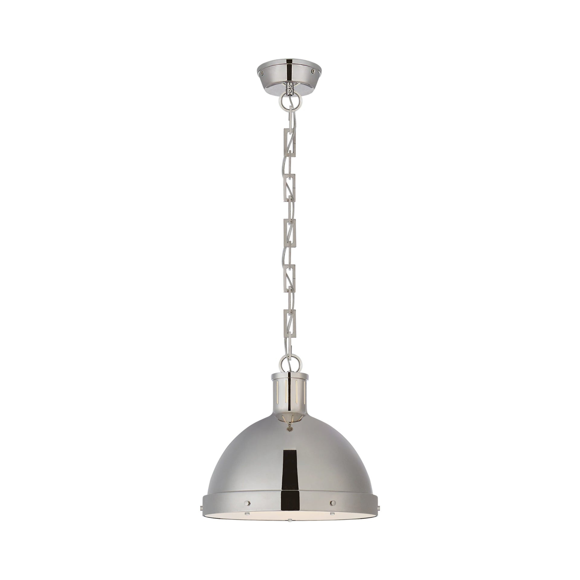 Polished Nickel 12" Globe Pendant Light