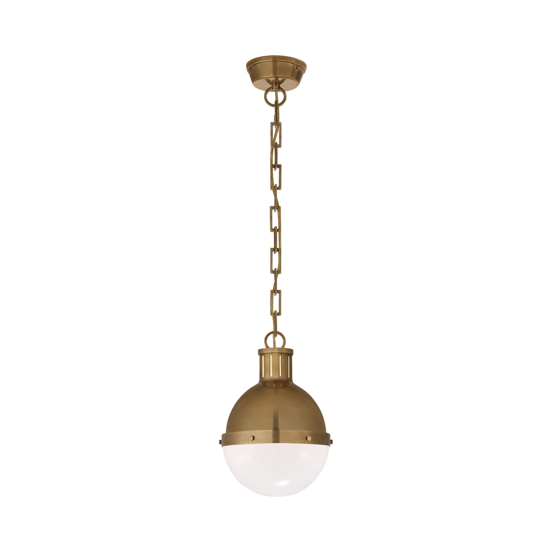 Hand-Rubbed Antique Brass Globe Pendant Light 11.75" H