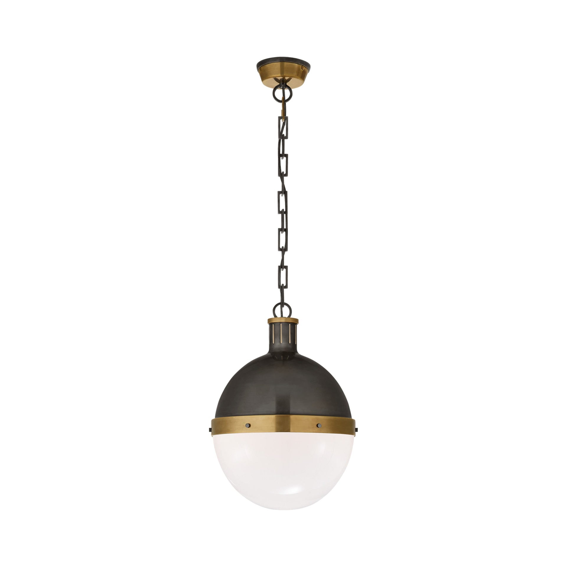Handcrafted Globe Bronze & Antique Brass Pendant Light 18"x13.25"