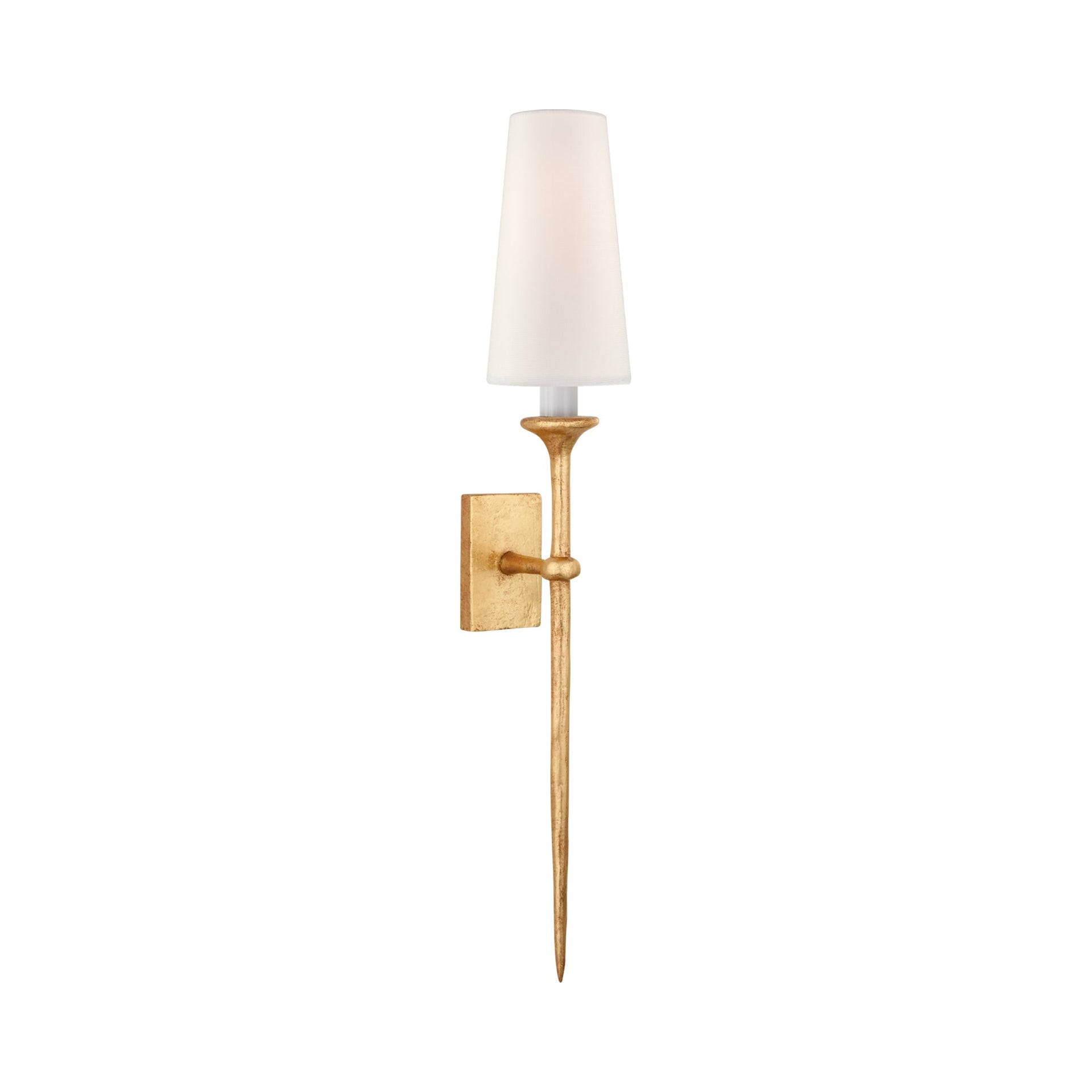 Iberia Antique Gold Leaf Dimmable Wall Sconce, 26.5" Height