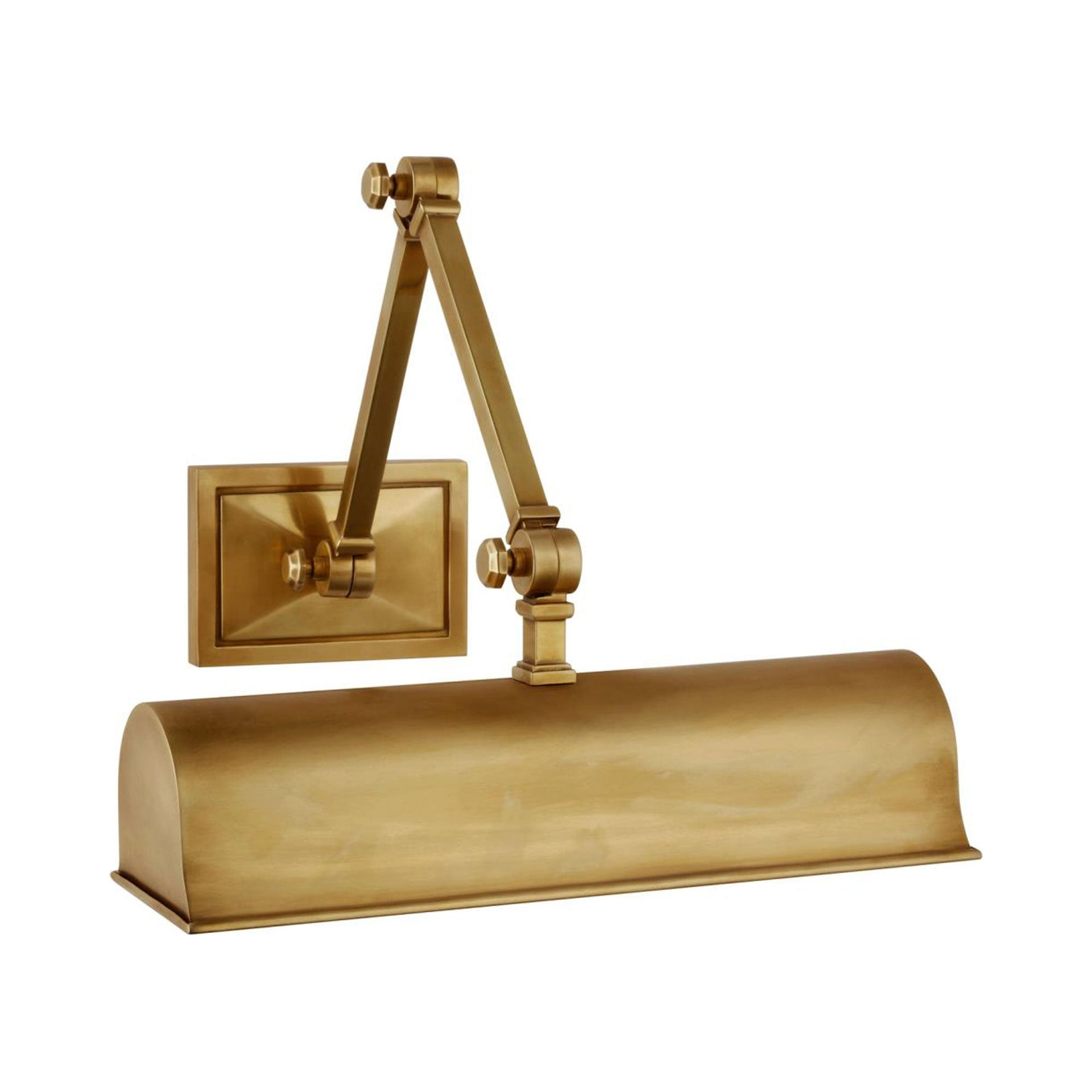 Jane 7.5'' Hand-Rubbed Antique Brass Dimmable Swing Arm Library Light