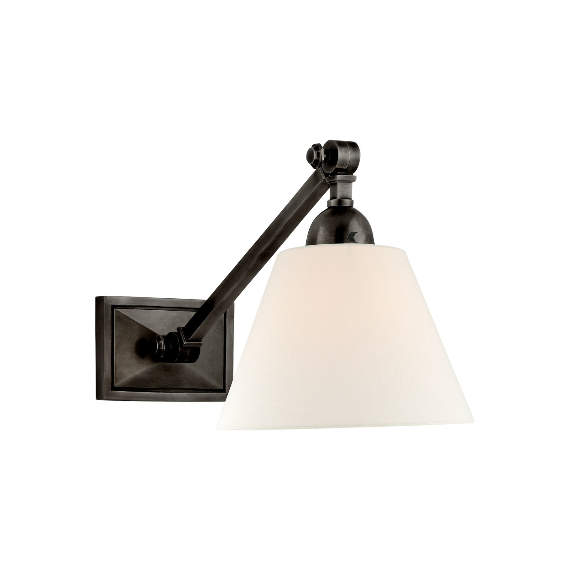 Jane Black and Bronze Plug-In Swing Arm Sconce
