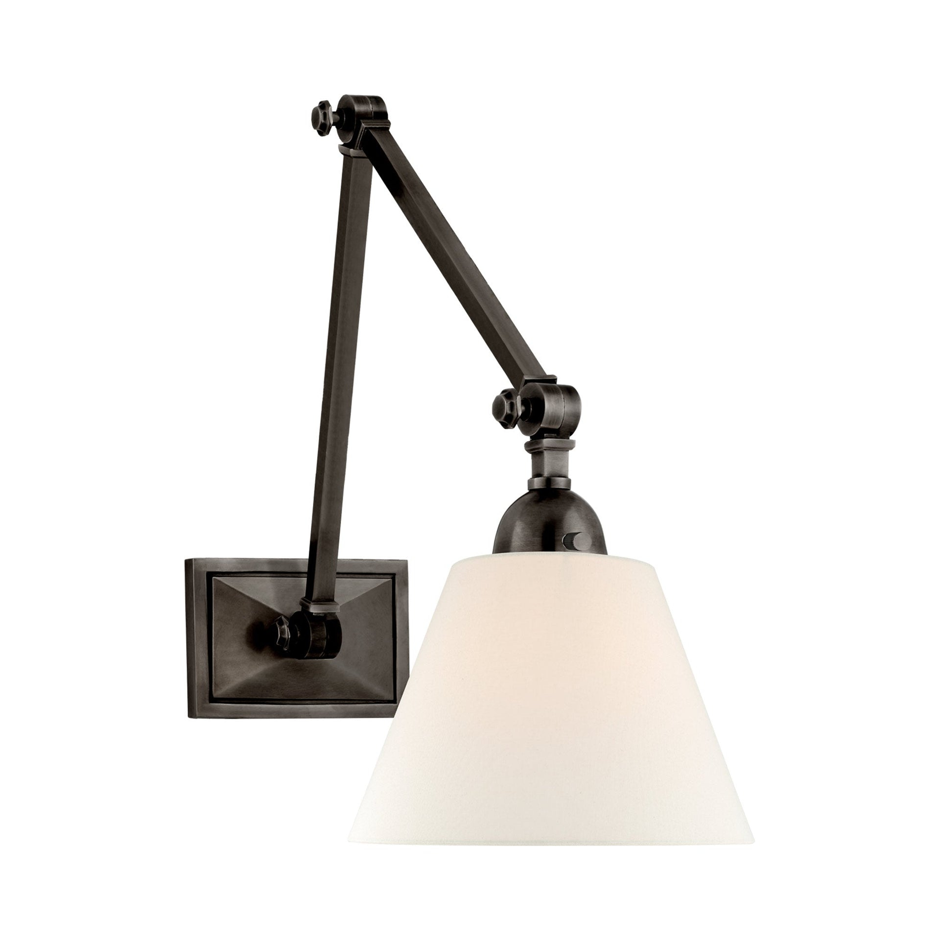 Gun Metal Adjustable Swing Arm Wall Lamp