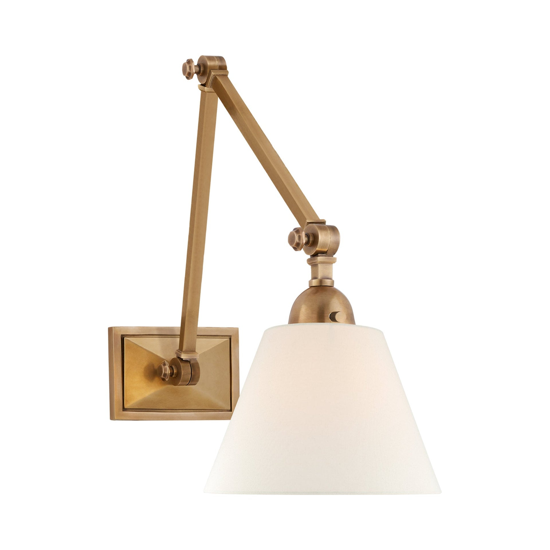 Jane 10.5'' Hand-Rubbed Antique Brass Dimmable Swing Arm Wall Light