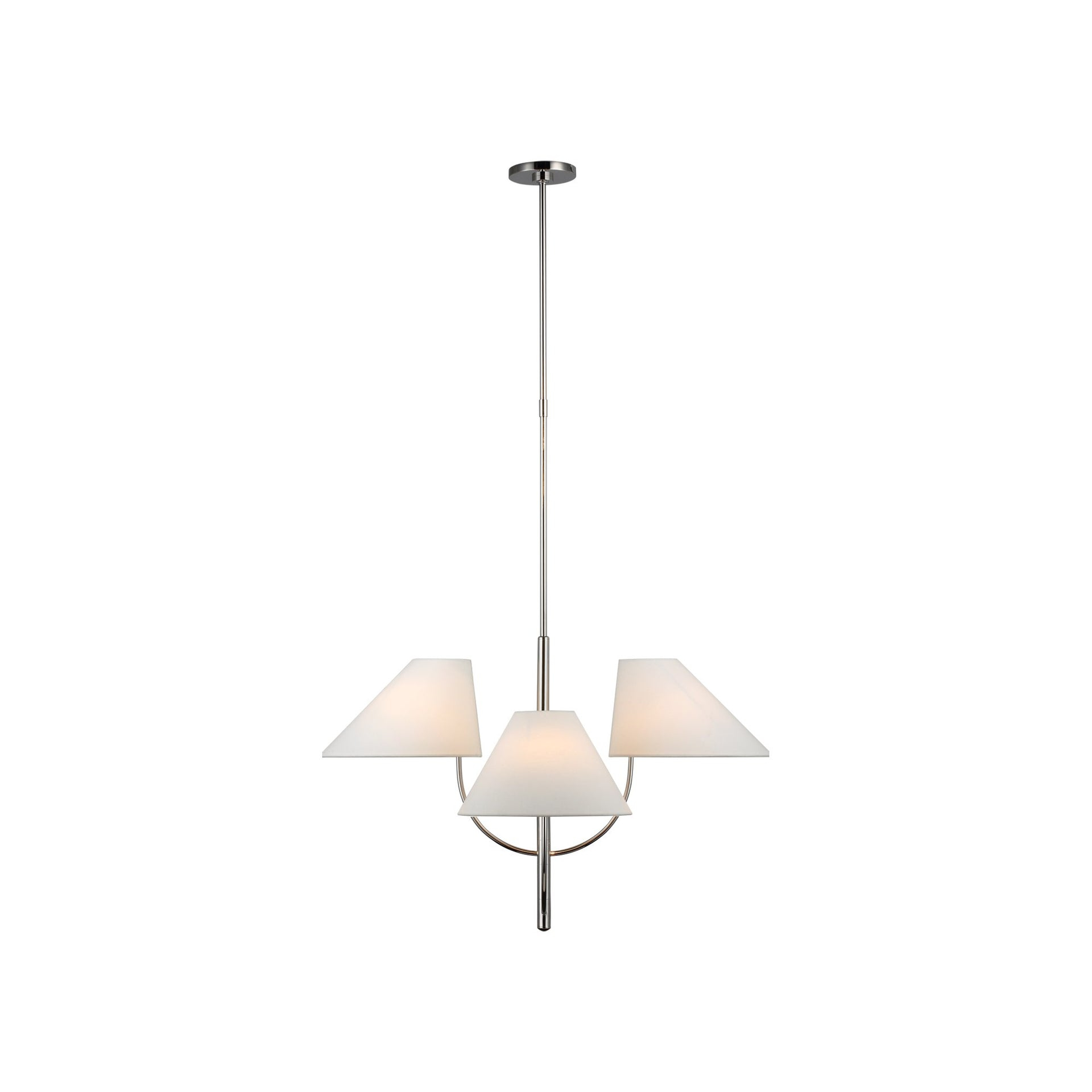 Kinsley Polished Nickel 21.75" Crystal-Accented Plug-in Chandelier