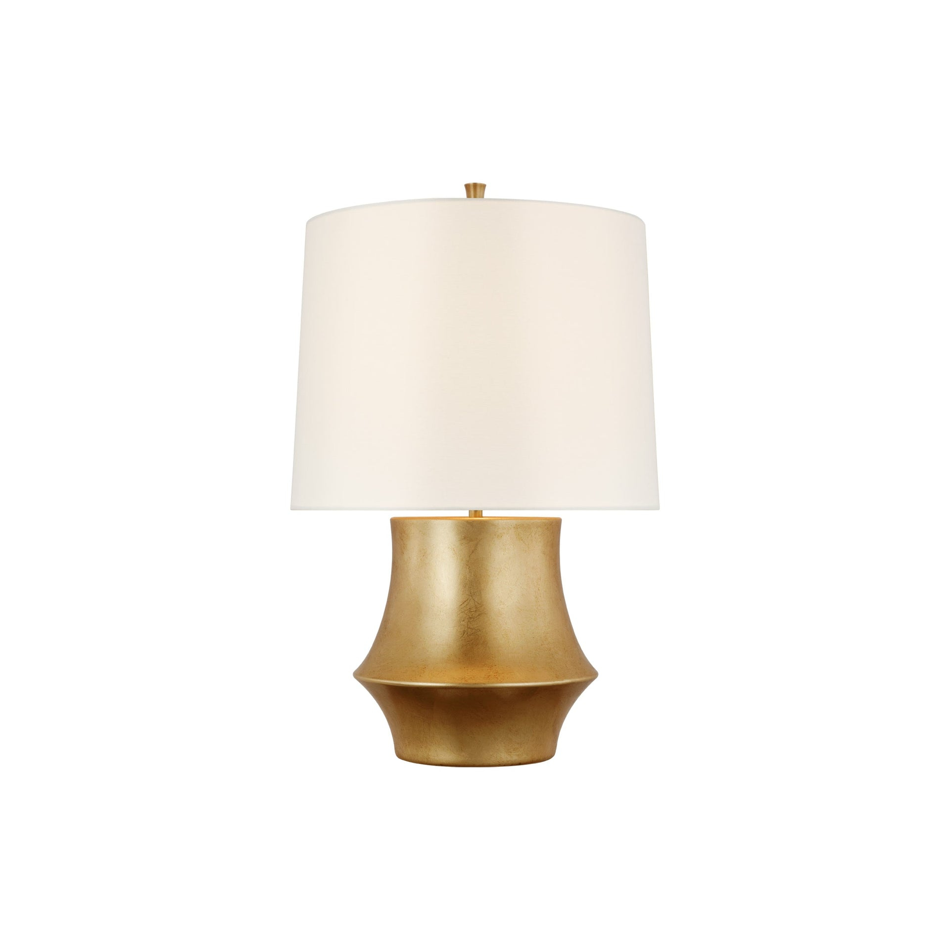 Elegant Gold and White Linen Adjustable Outdoor Table Lamp