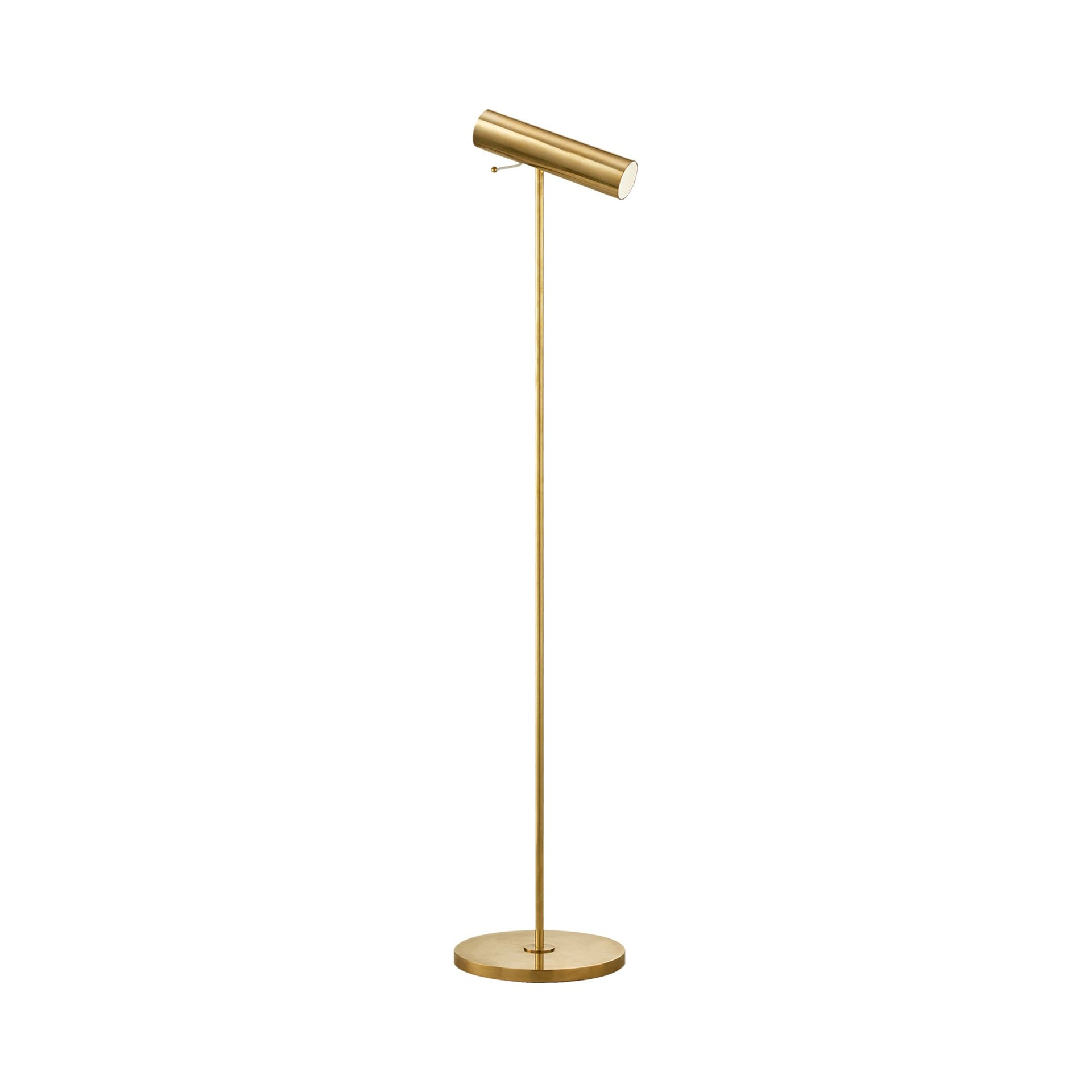 Edison Adjustable 48.5'' Outdoor Floor Lamp in Hand-Rubbed Antique Brass