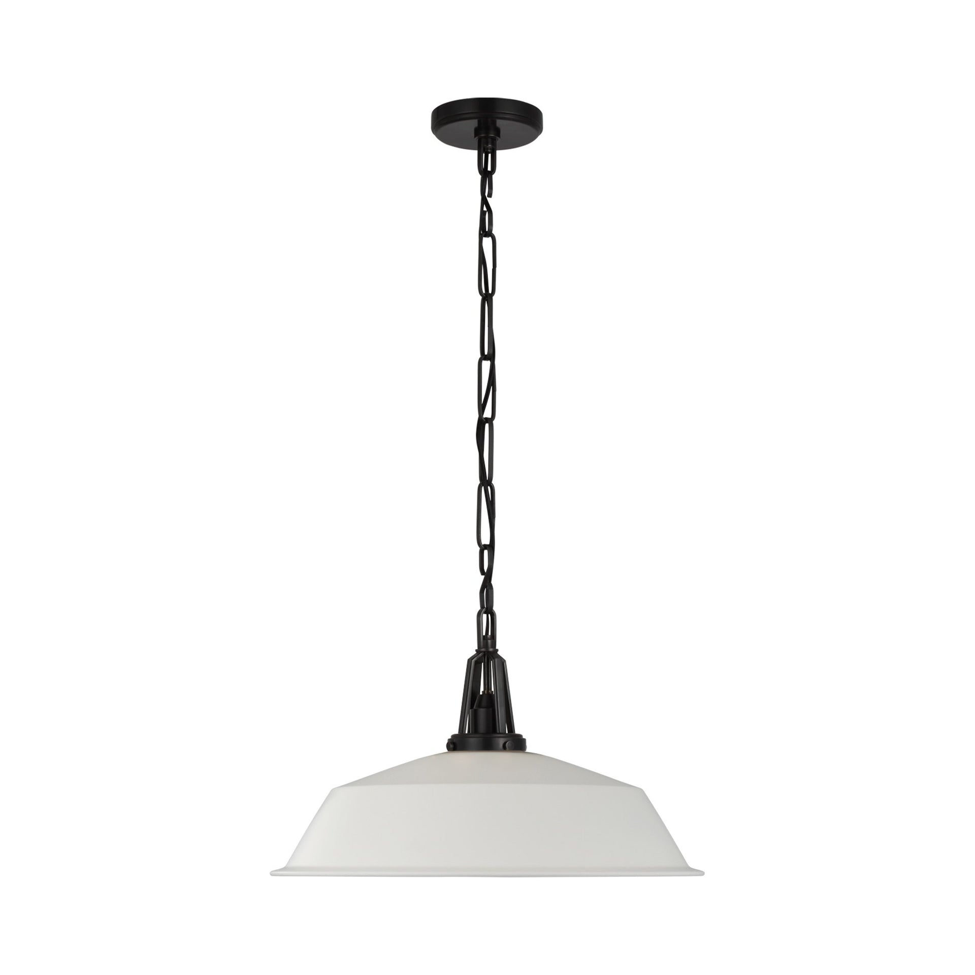 Layton Matte White and Bronze Glass LED Pendant Light