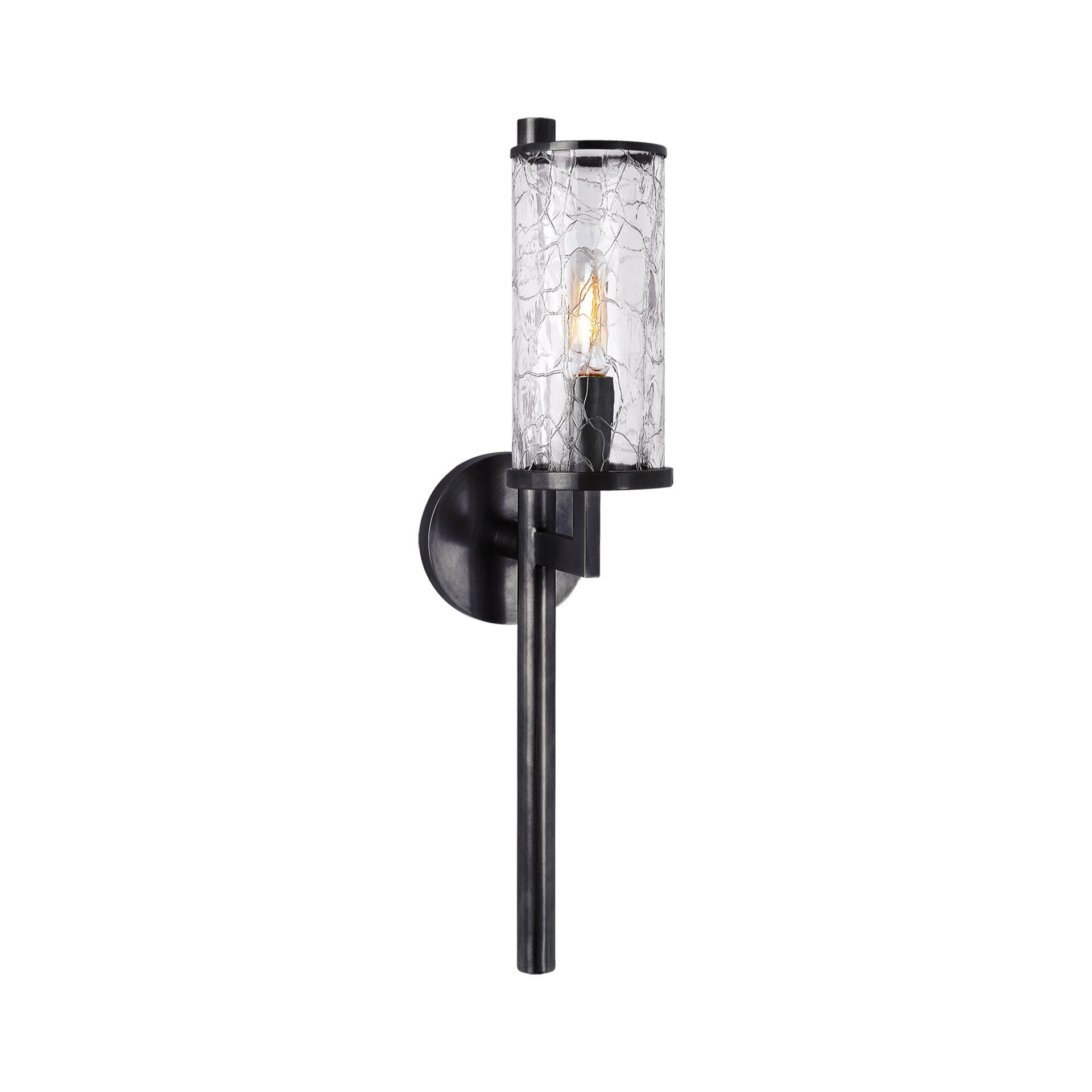 19" Black and Bronze Dimmable Metal Wall Sconce