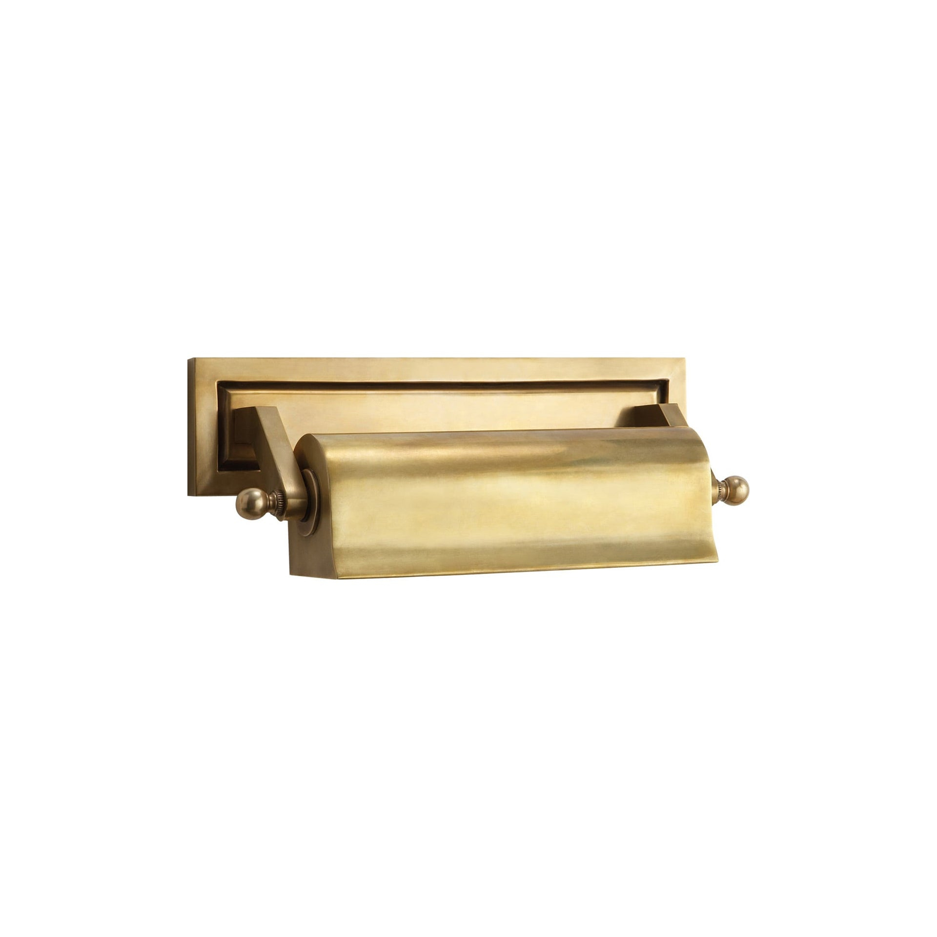Library 10-Inch Hand-Rubbed Antique Brass LED Picture Light