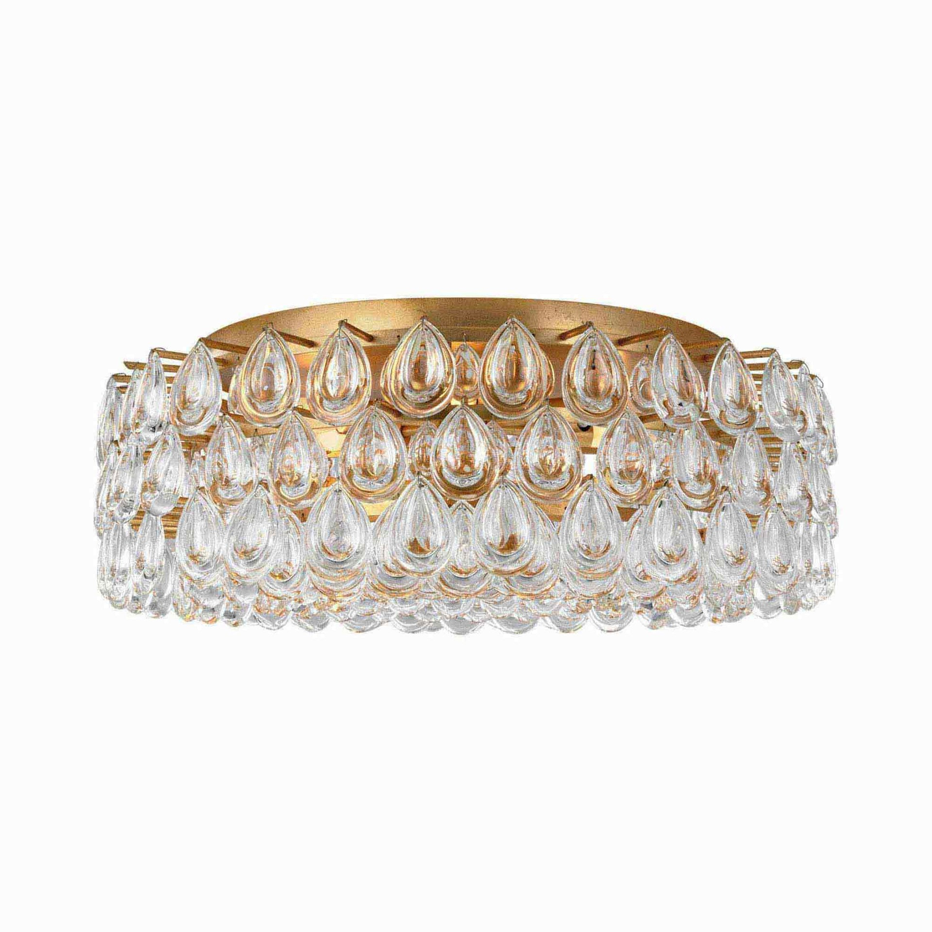 Gold and Crystal 25'' Flush Mount Ceiling Light