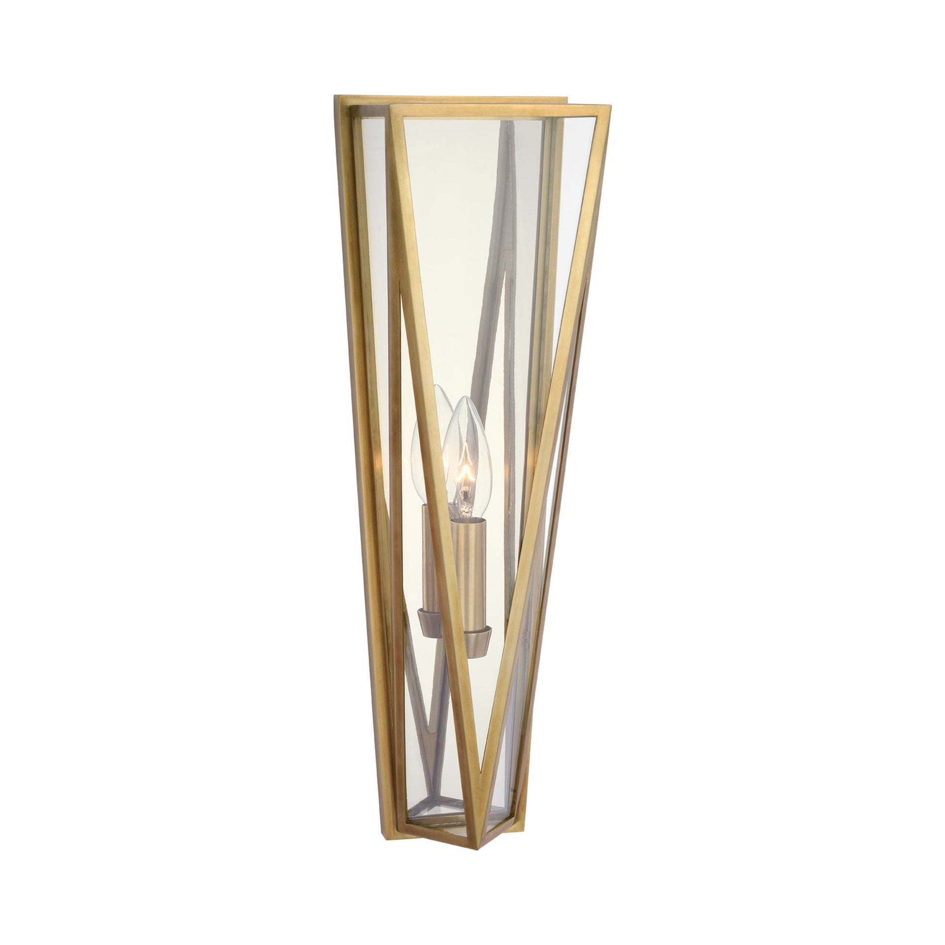 Lorino 17.75" Brass and Bronze Dimmable Wall Sconce