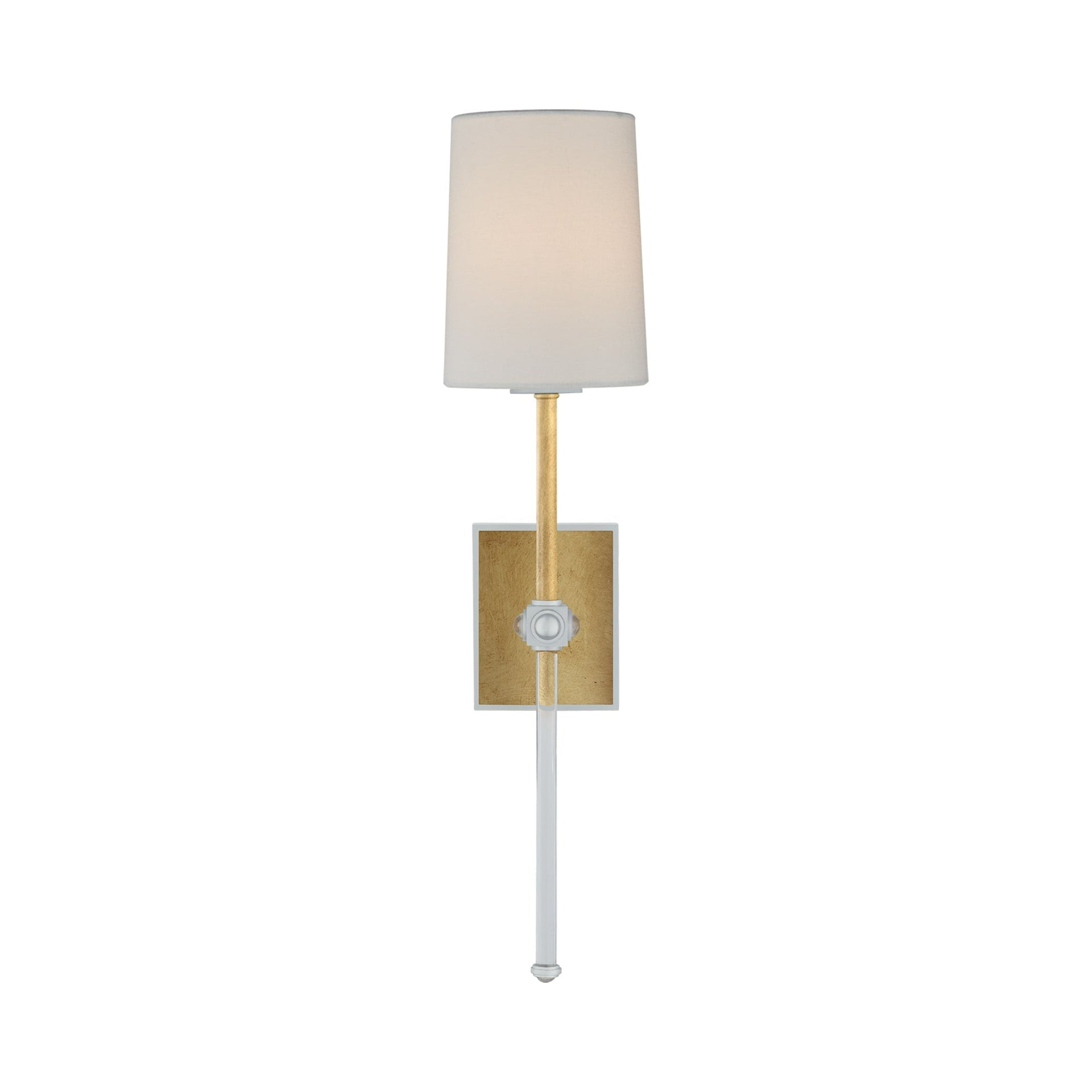 Lucia 20.75'' White Linen Shade Dimmable Wall Sconce