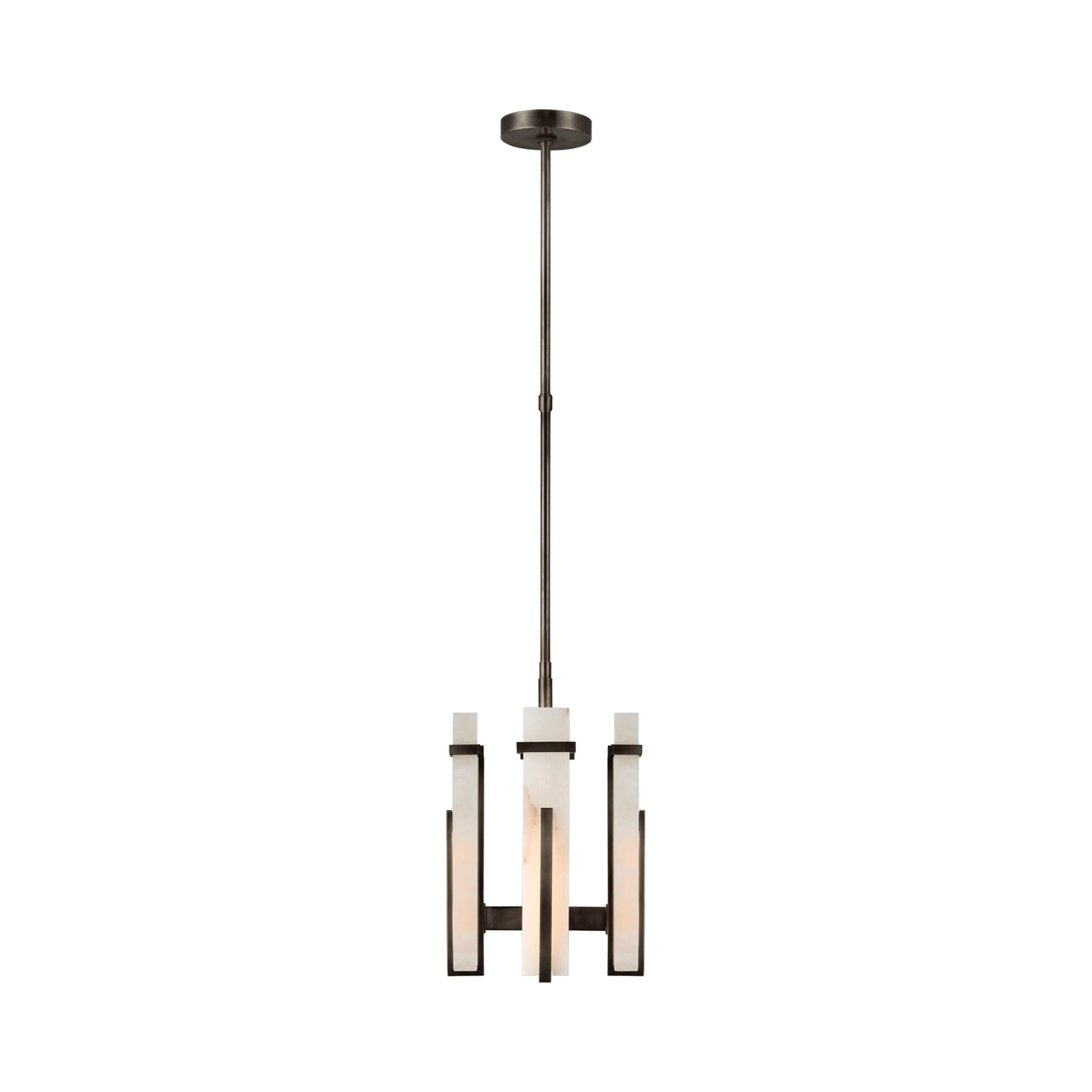 Bronze Crystal Plug-in LED Chandelier, 18.75" Height
