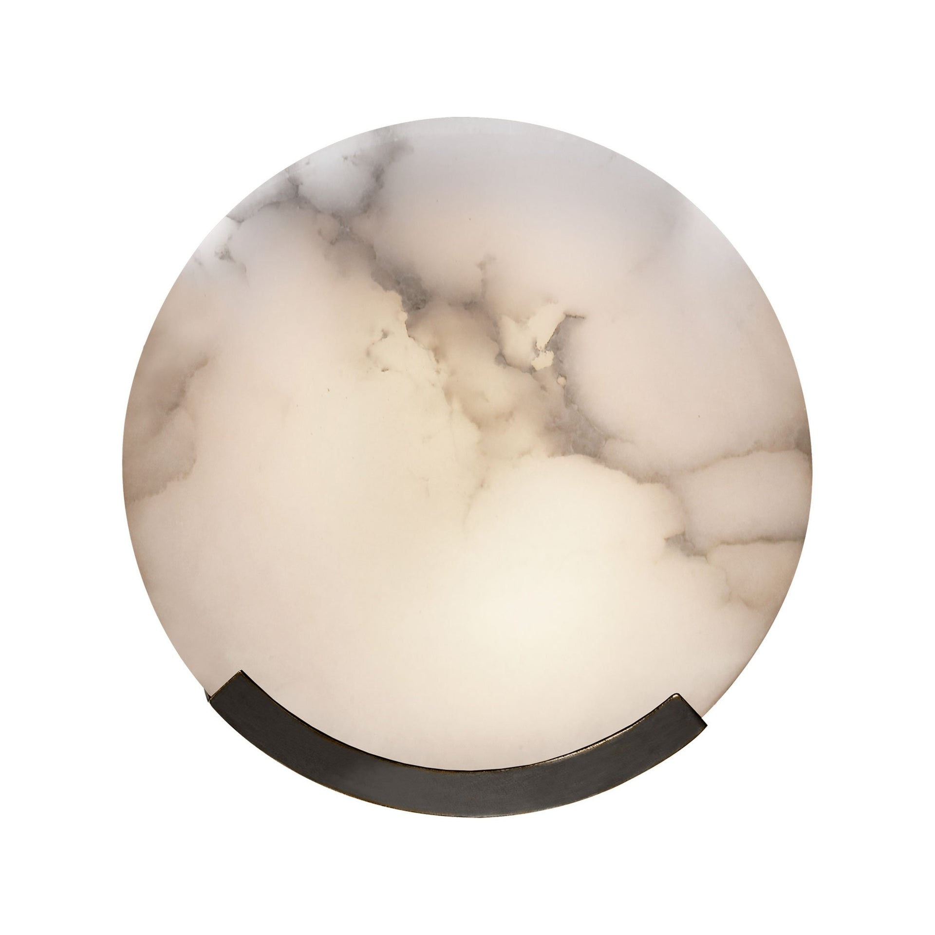 Bronze and Alabaster 7" Dimmable Wall Sconce