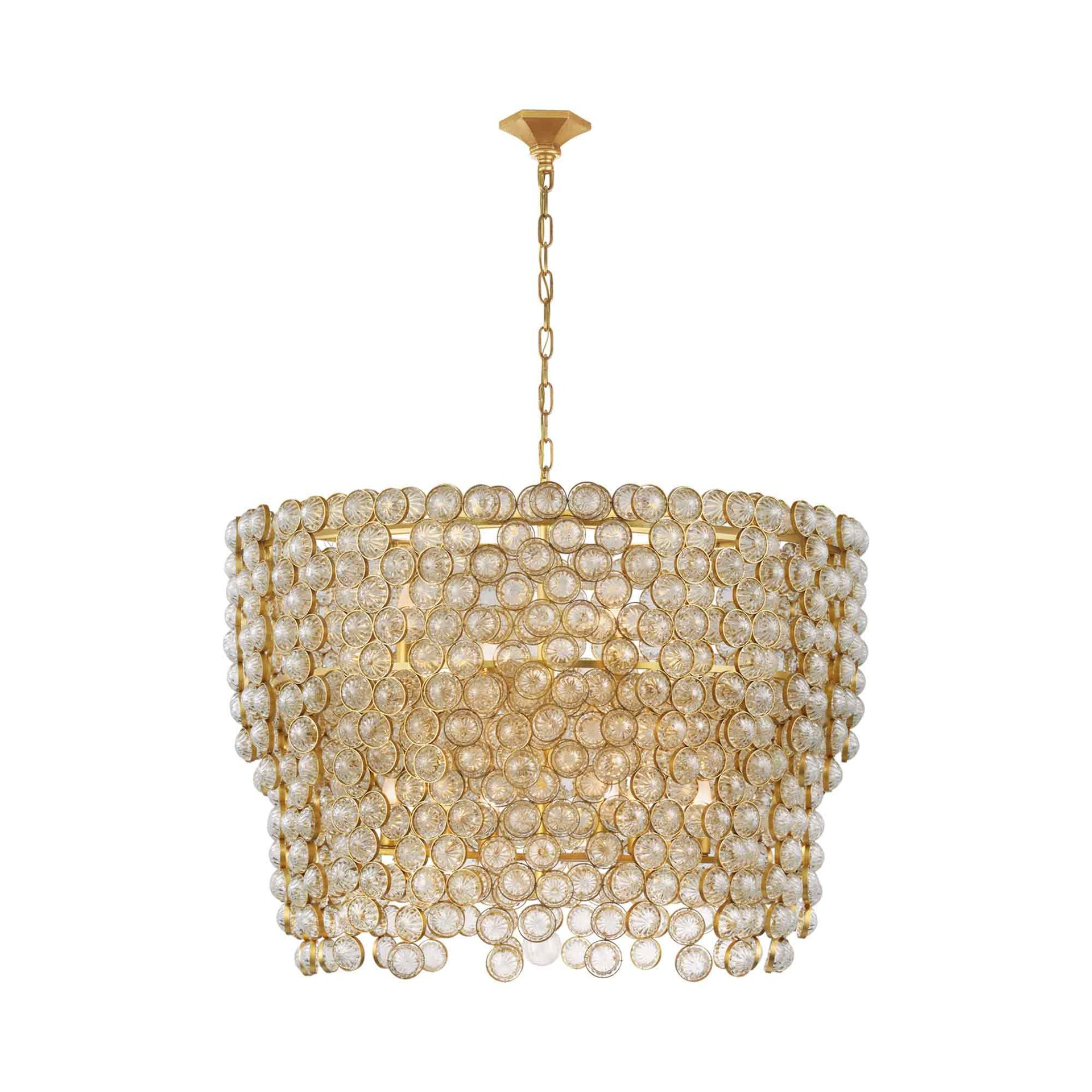 Large Crystal Candle Plug-in Waterfall Chandelier