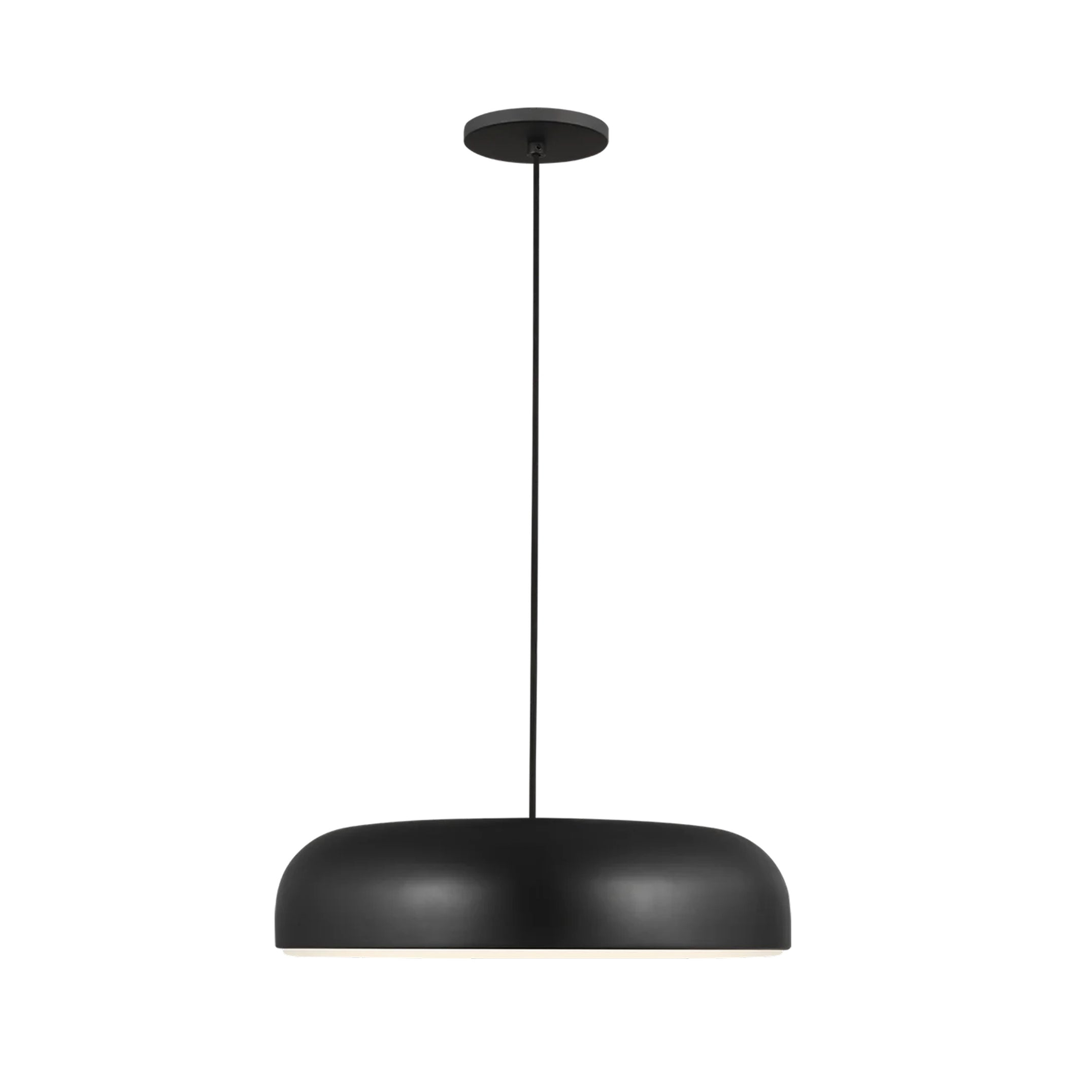 Kosa Nightshade Black 18" LED Dome Pendant for Indoor/Outdoor