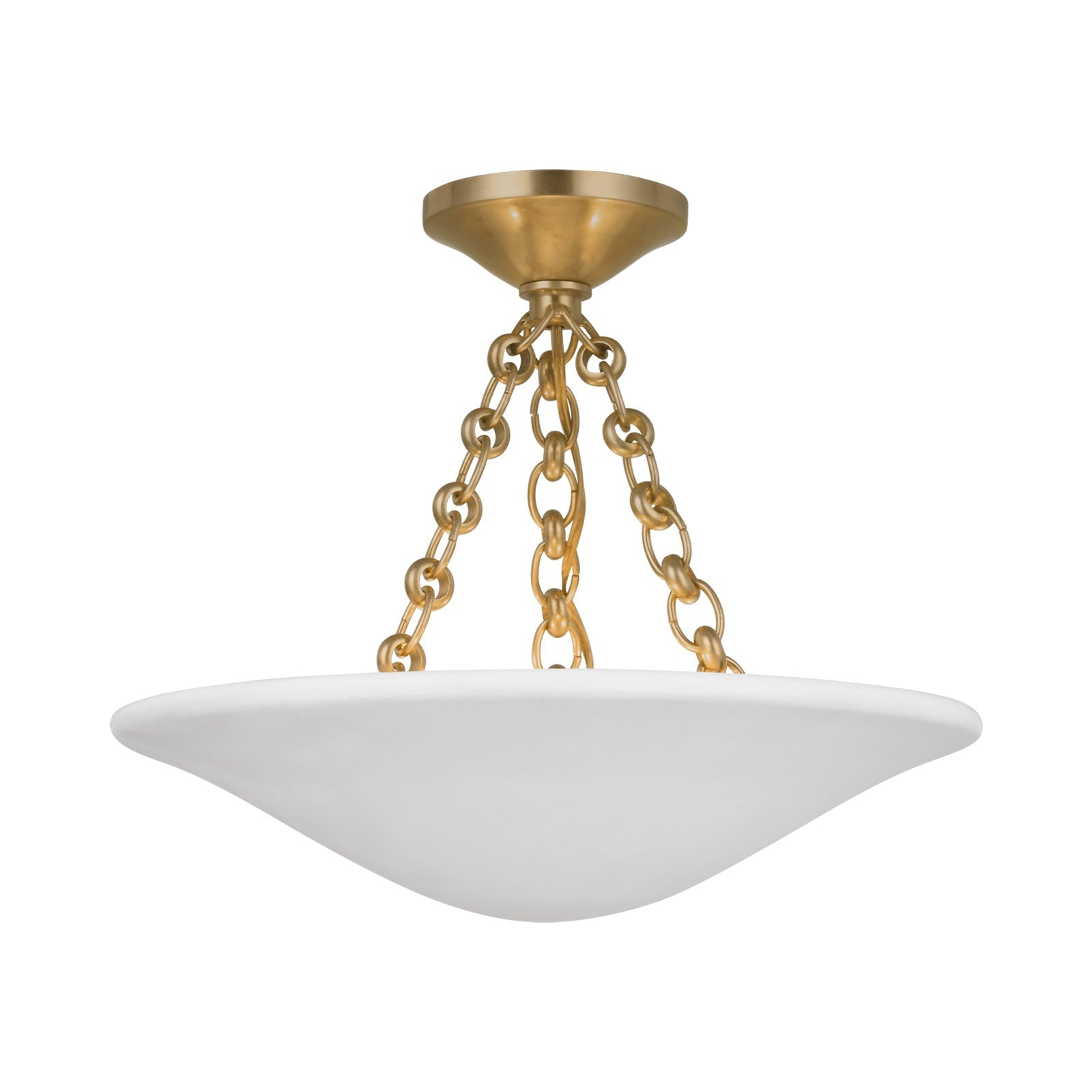 Elegant Antique Brass & Crystal 16" Indoor/Outdoor Ceiling Light