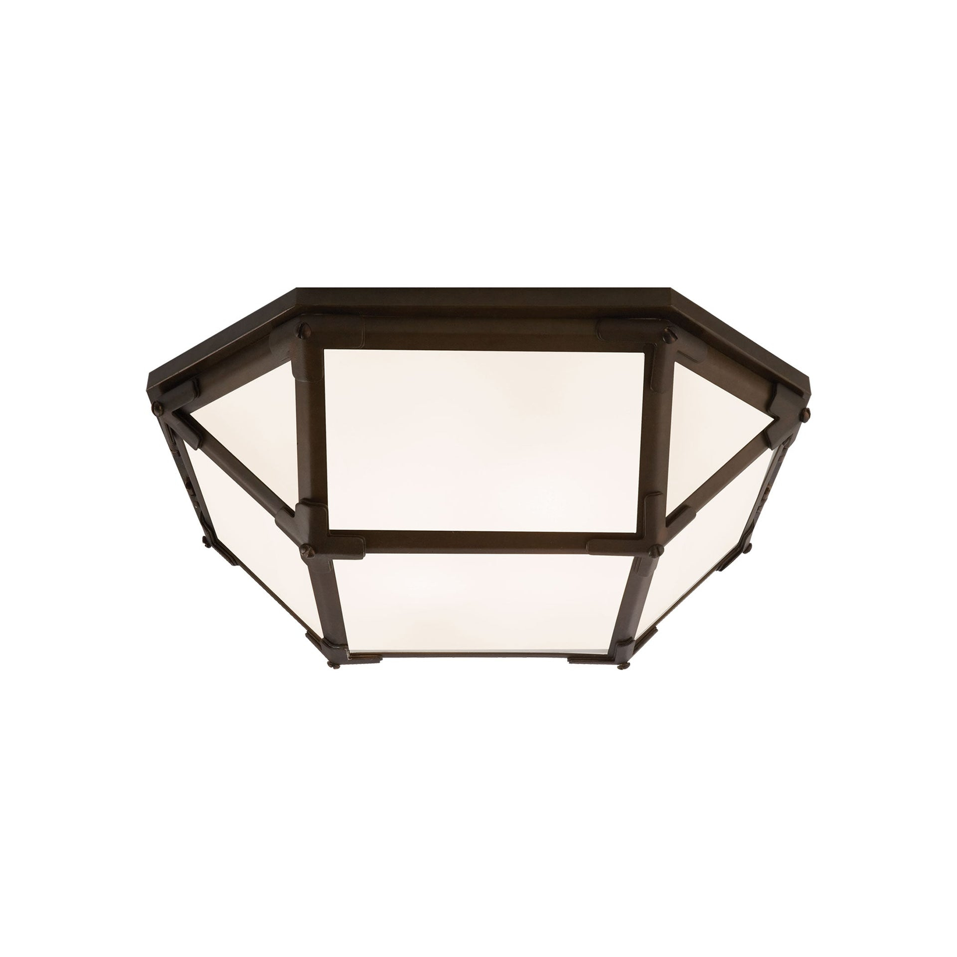 Morris 15.5" Polished Nickel Geometric Flush Mount Light