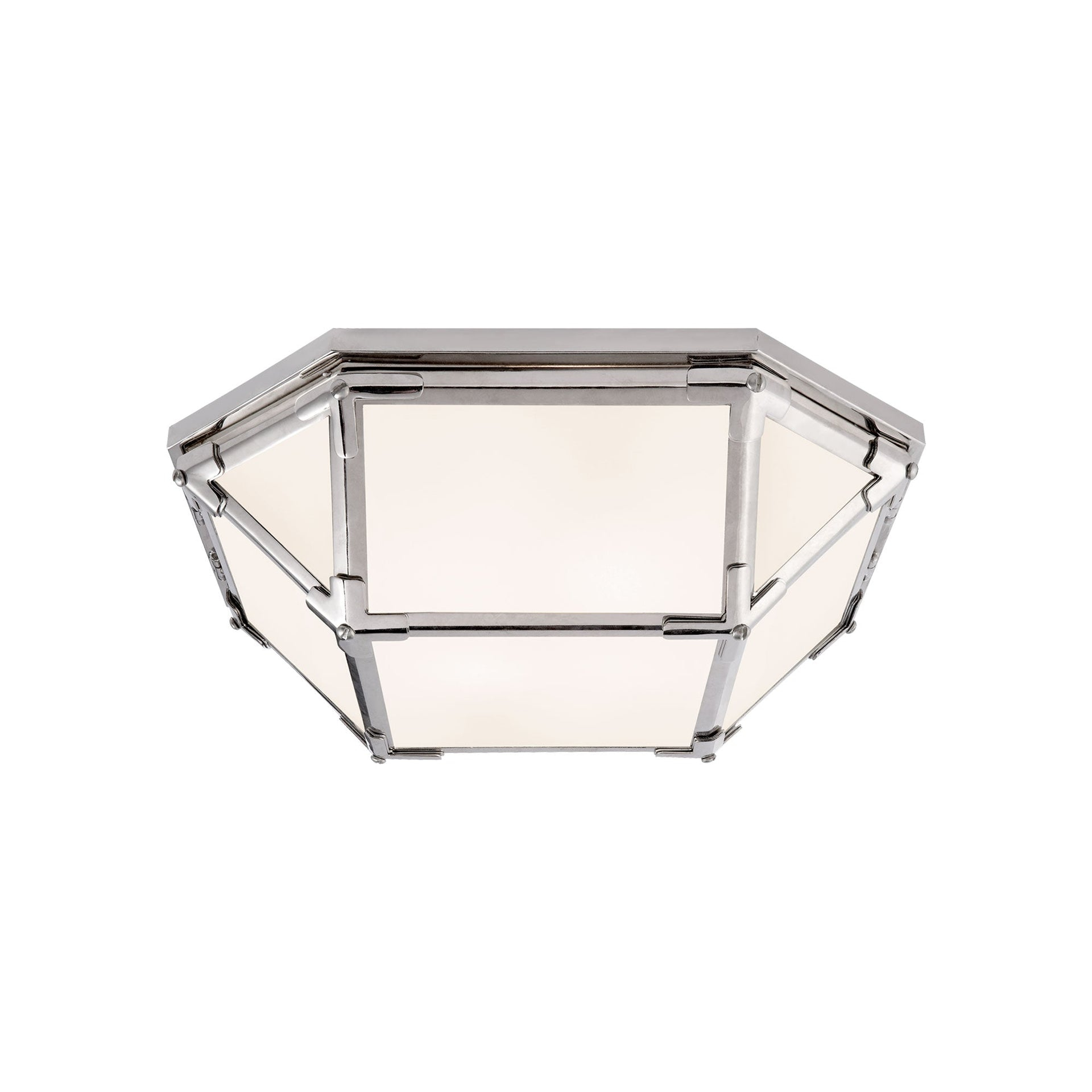Morris Polished Nickel 15.5" Indoor/Outdoor Flush Mount Light