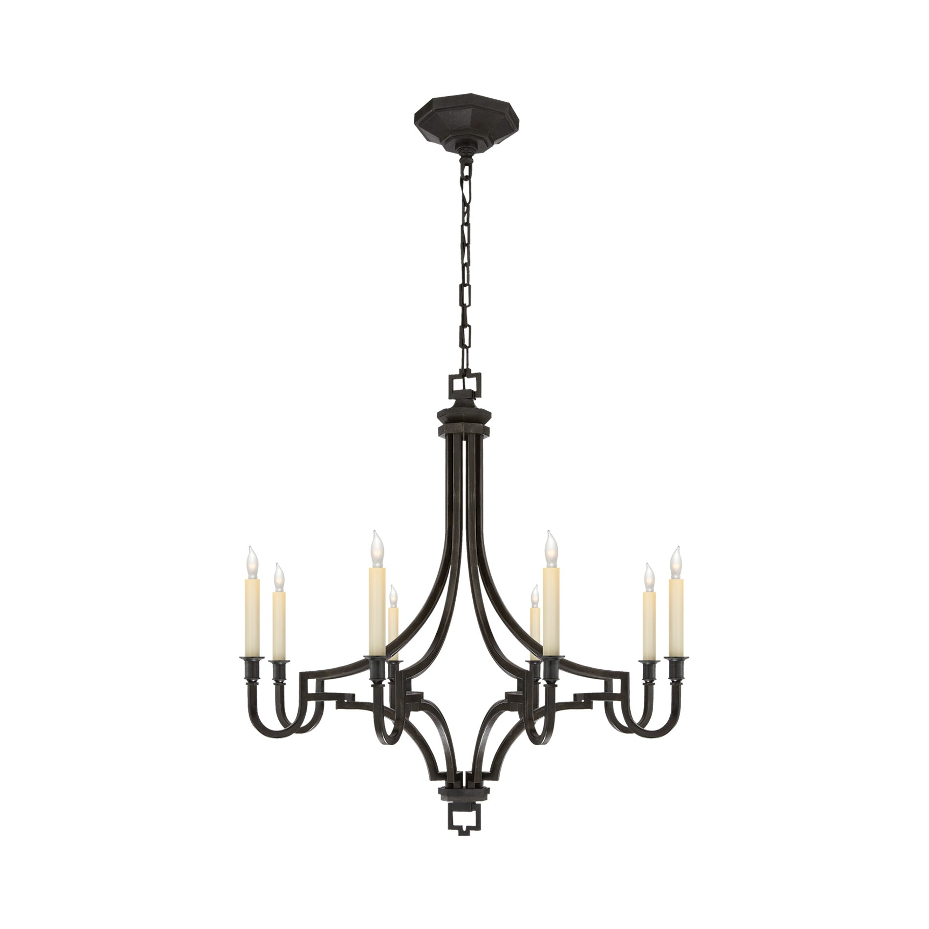 Regal Brass and Crystal 29" Plug-in Candle Chandelier
