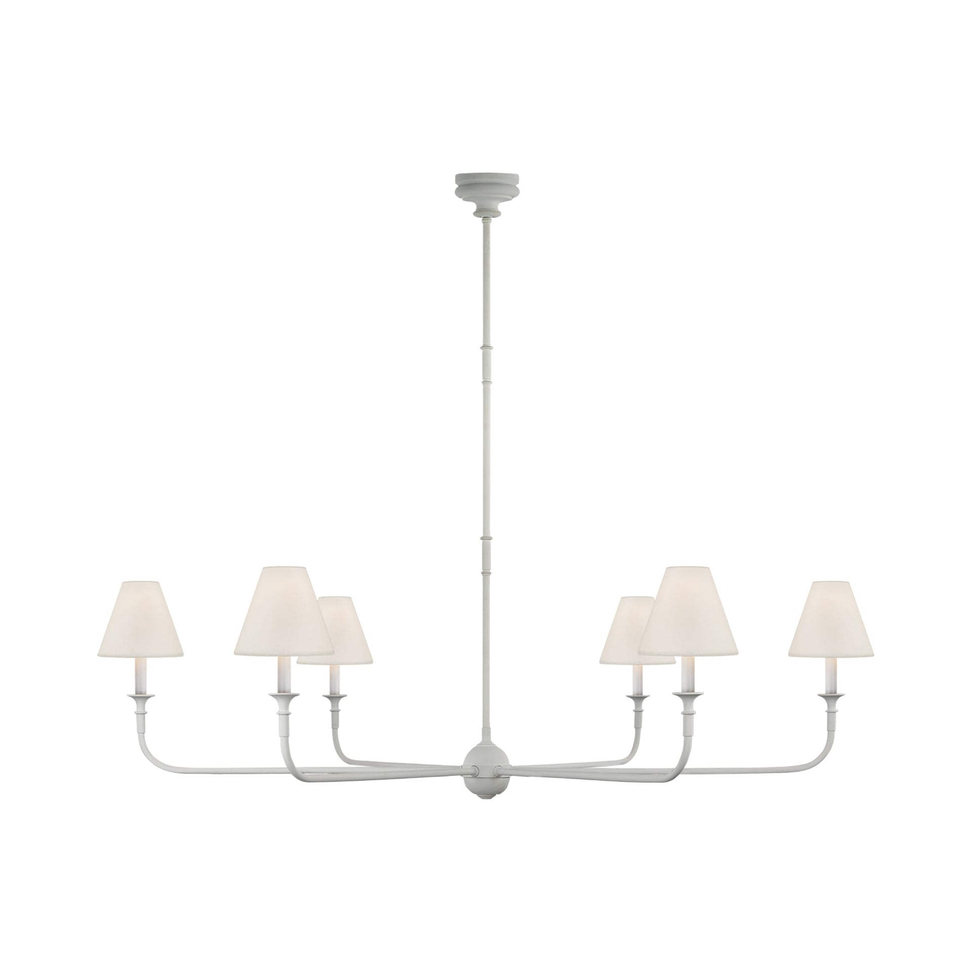 White Crystal Candle Plug-in Chandelier with Empire Shades
