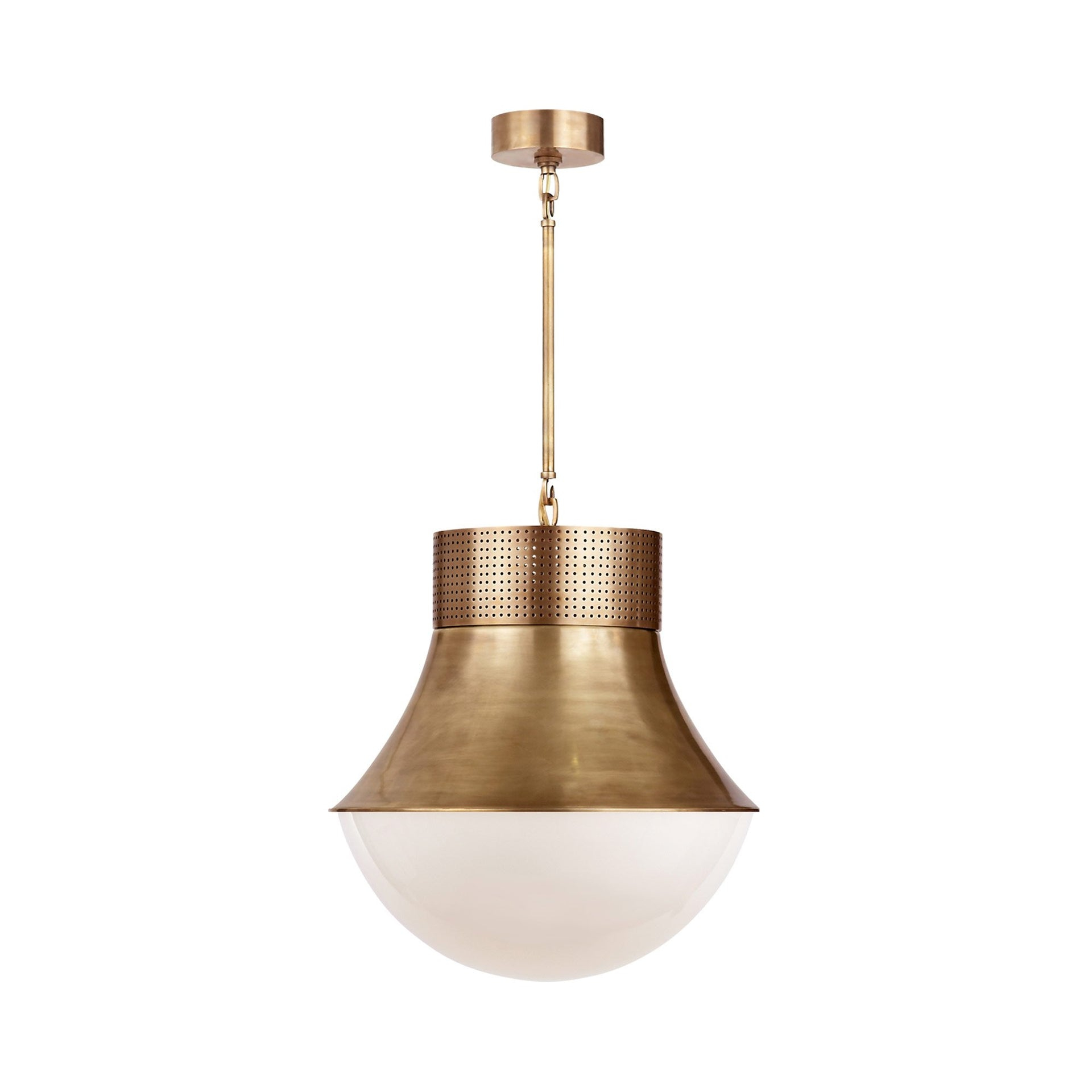 Antique-Burnished Brass Precision 19" Indoor/Outdoor Pendant Light
