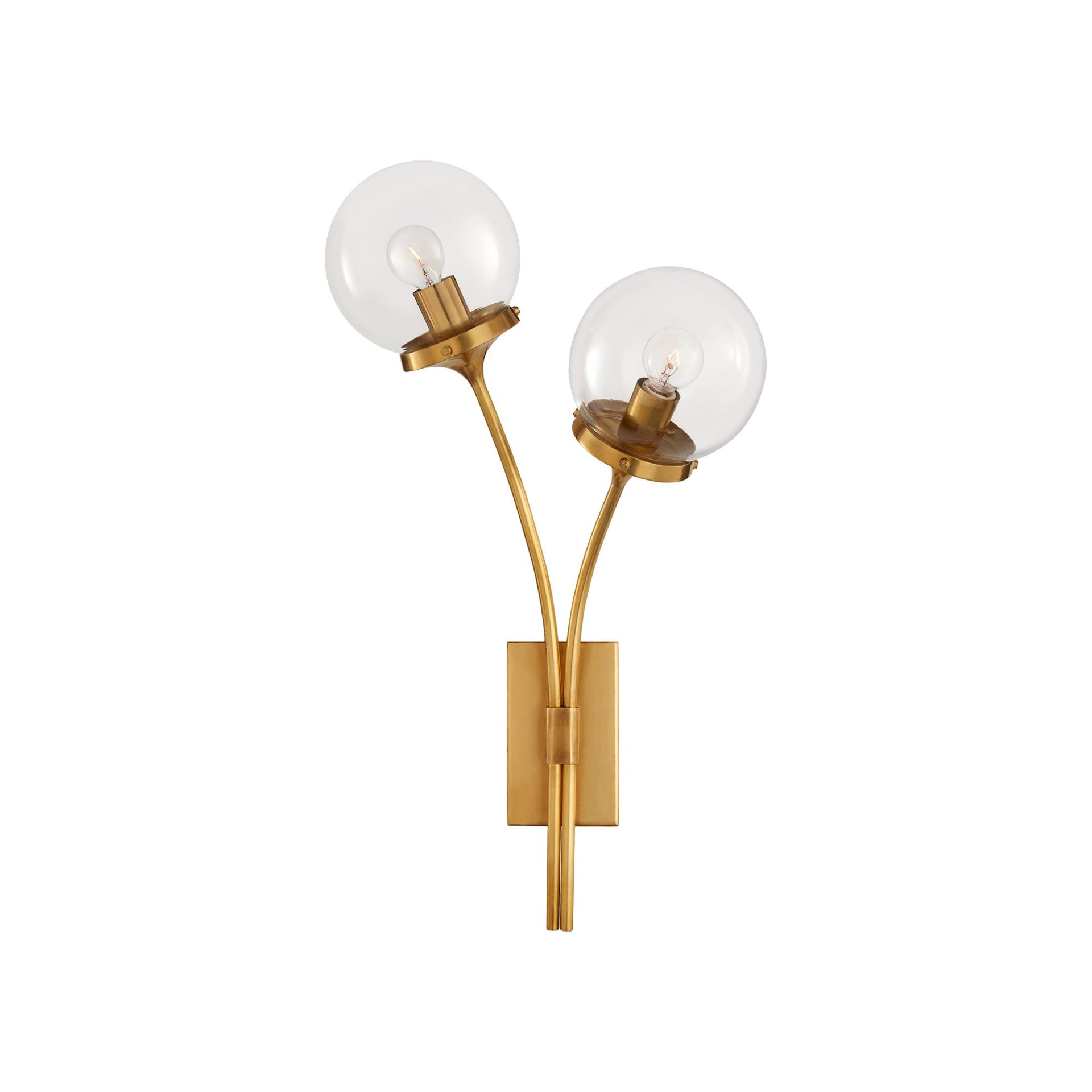 Prescott 20.5" Brass Dimmable Direct Wired Sconce