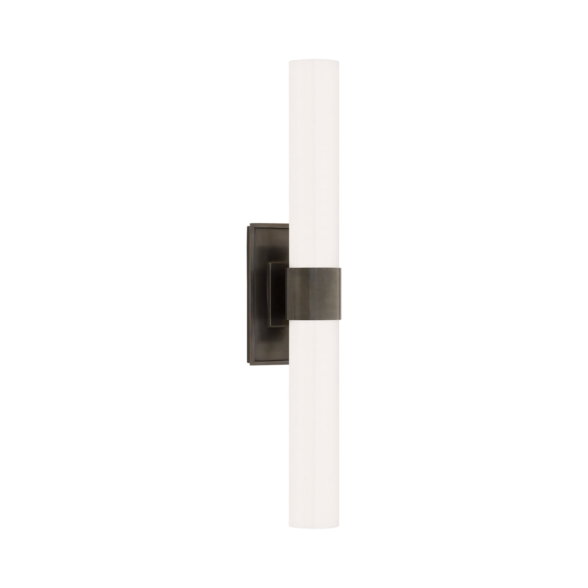 Presidio Petite 23" Black and Bronze Handcrafted Brass Sconce