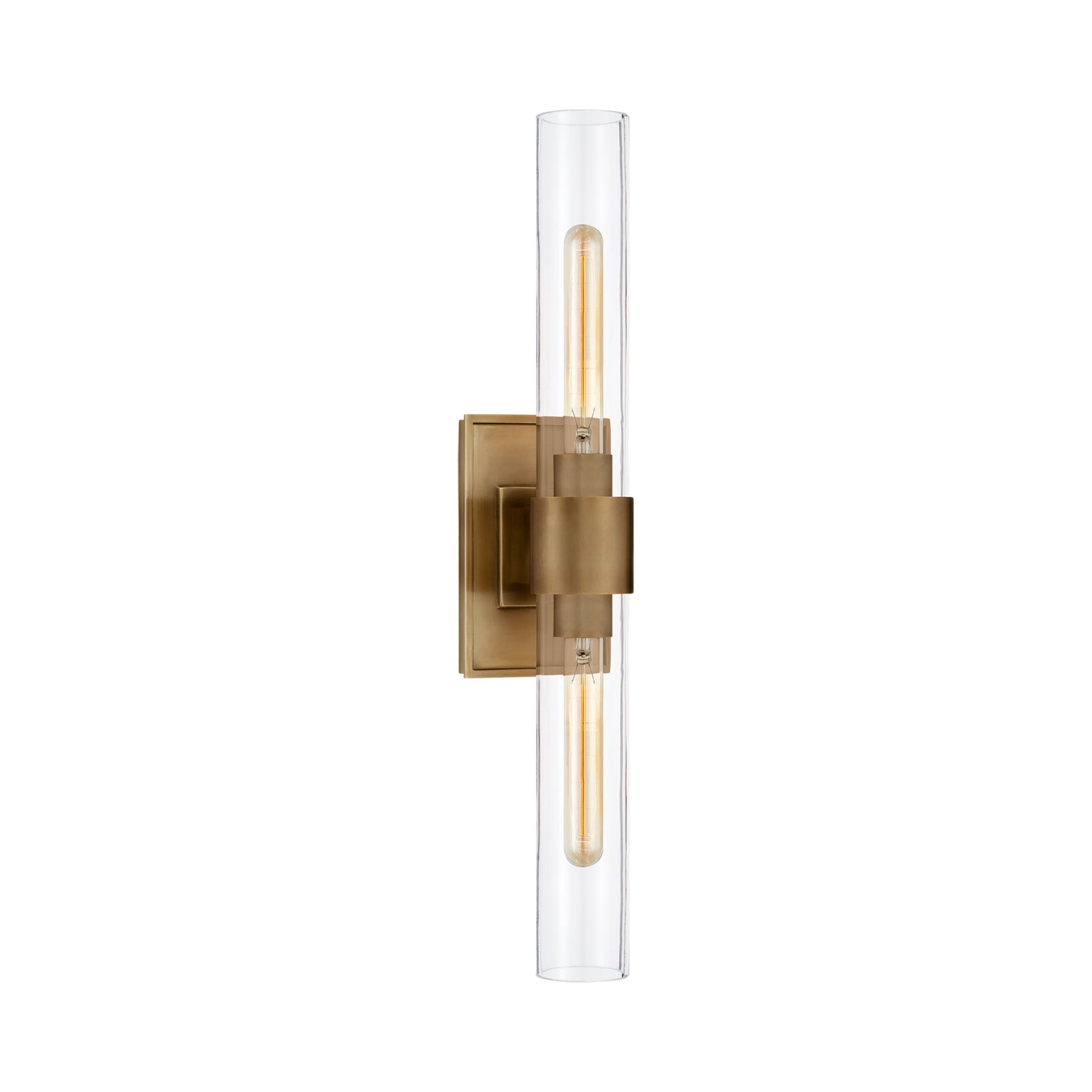 Hand-Rubbed Antique Brass Double Wall Sconce