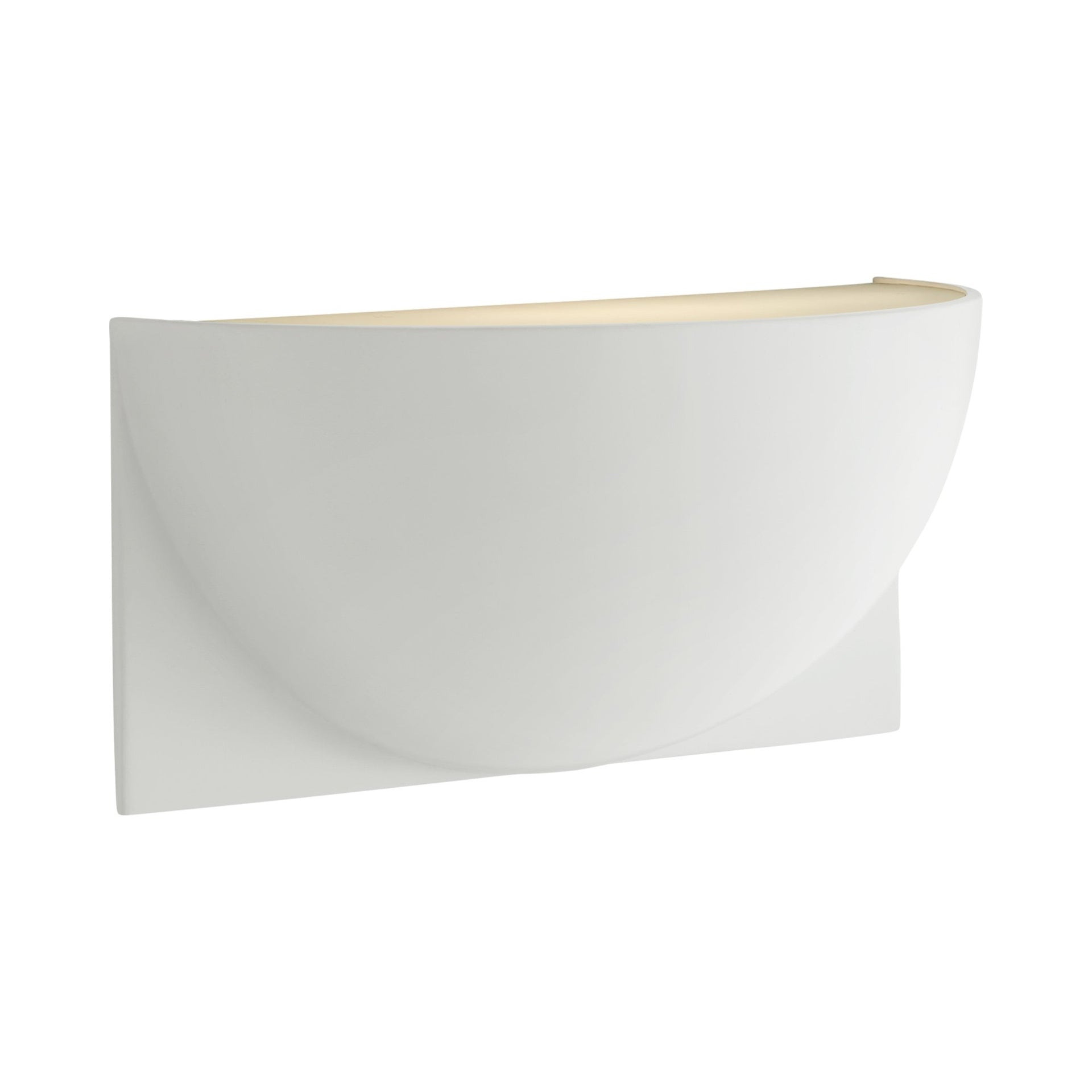 Elegant Quarter Sphere White LED Wall Sconce, Direct Wired