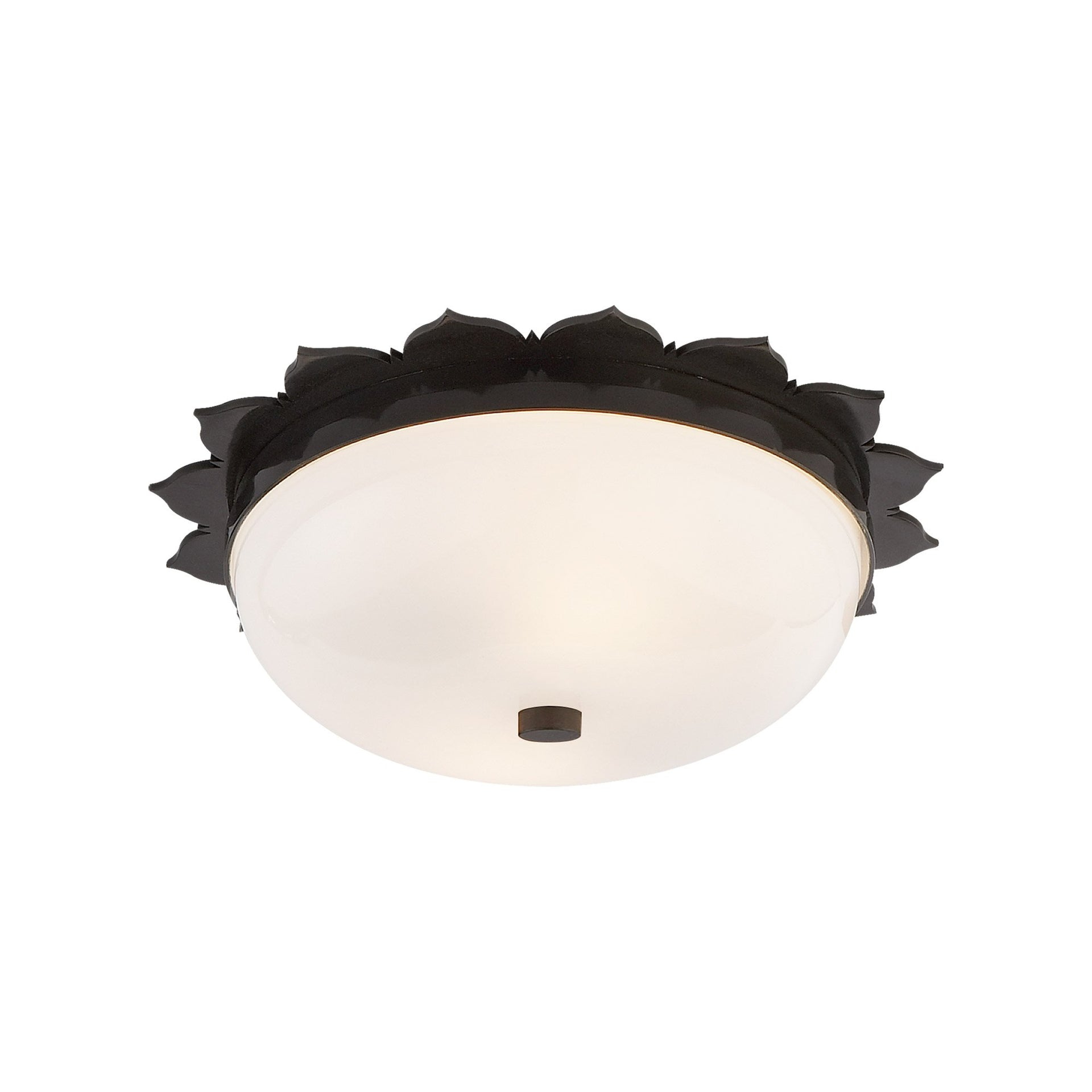 Rachel 2-Light Gun Metal and Glass Flush Mount