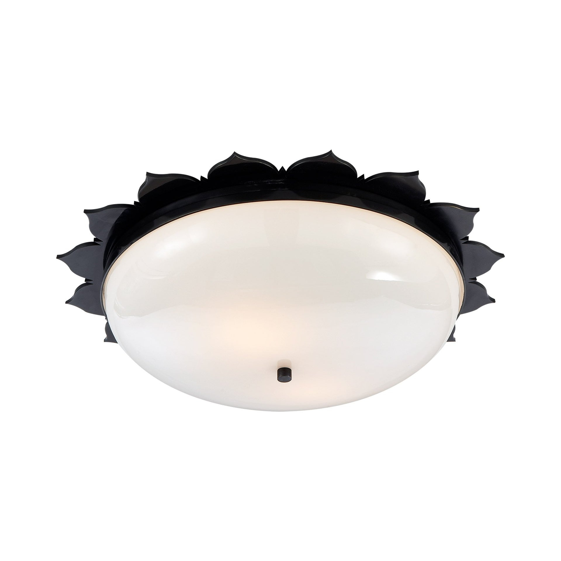 Elegant Polished Nickel 2-Light Bowl Flush Mount with Glass Detail