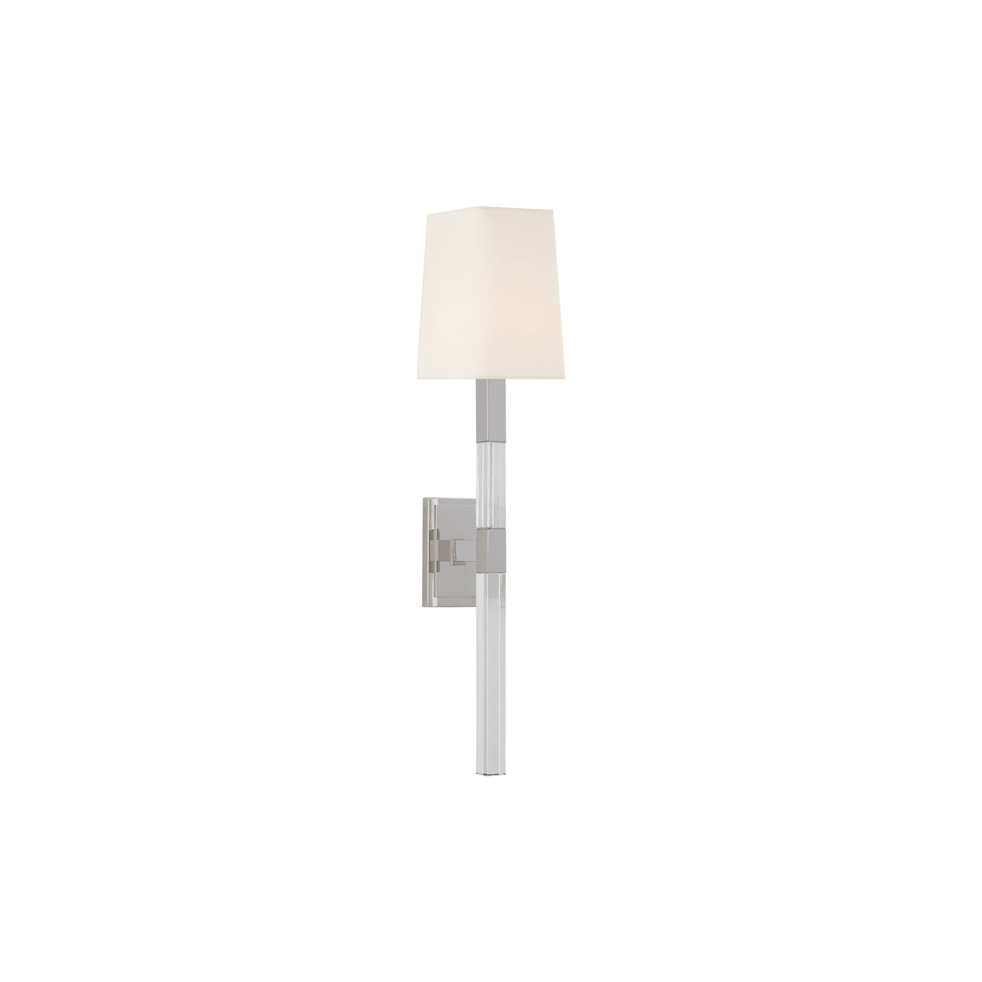 Reagan Polished Nickel 24.75" High Crystal Stem Wall Sconce