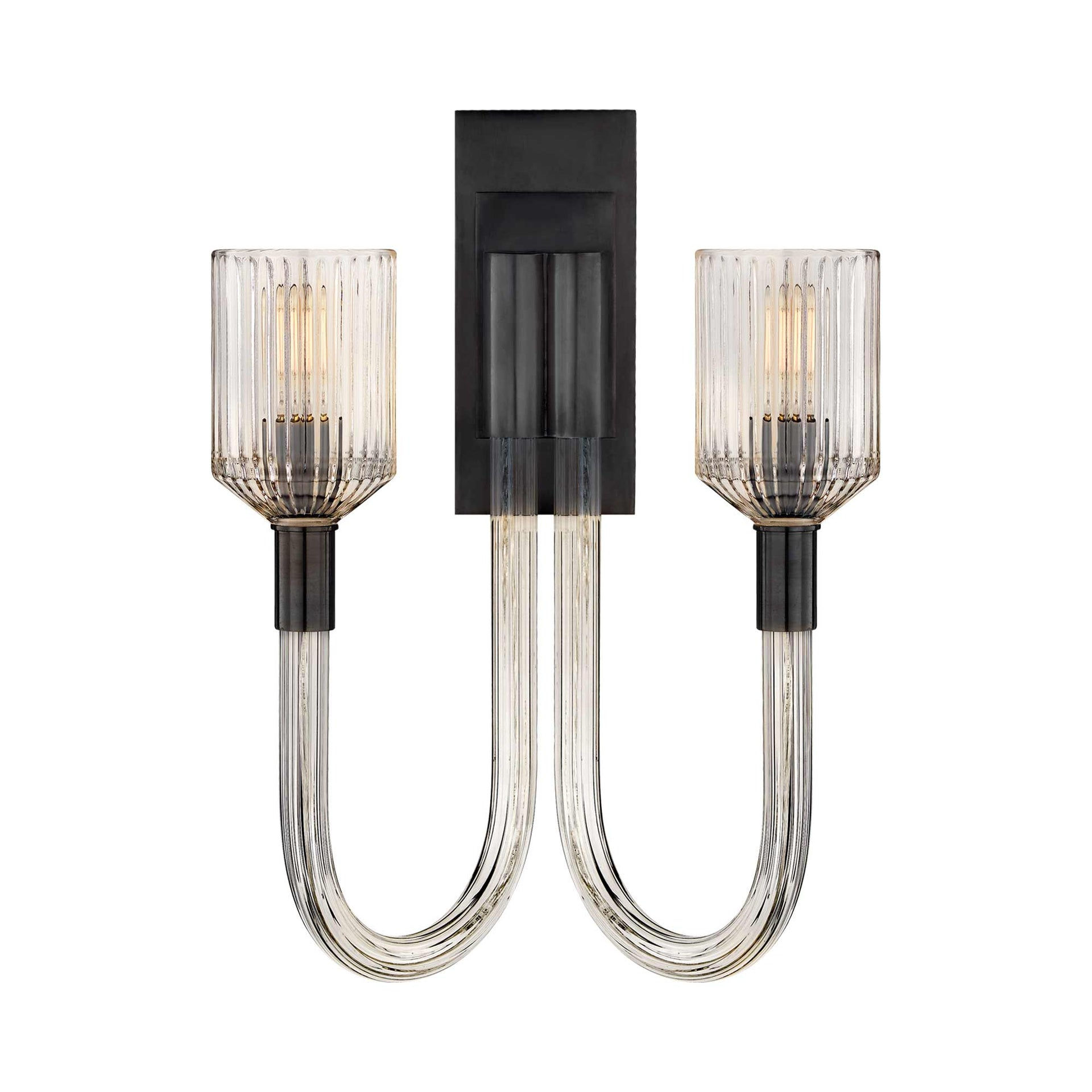 Reverie Bronze and Black Dimmable Double Wall Sconce