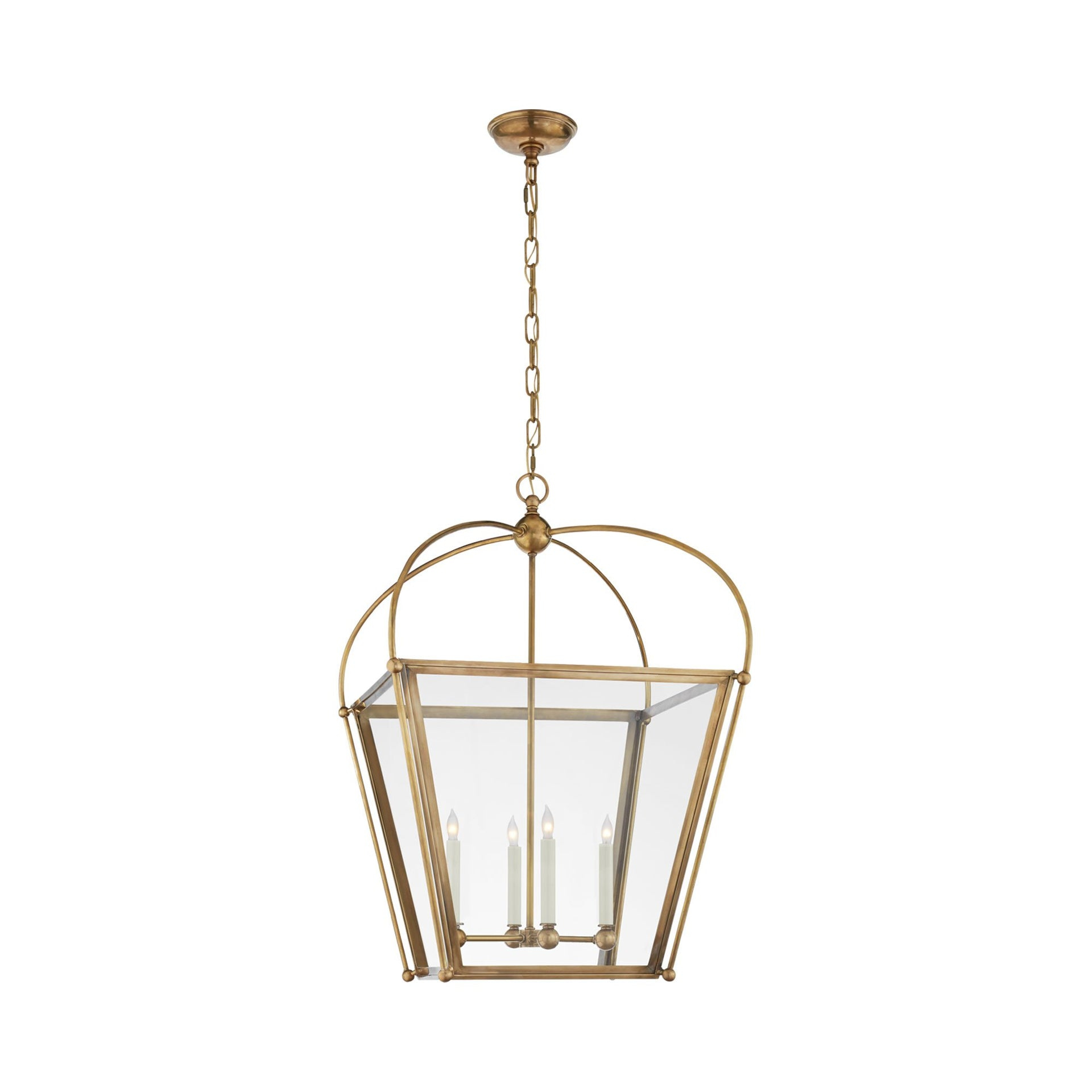 Elegant Riverside Polished Nickel 4-Light Square Pendant