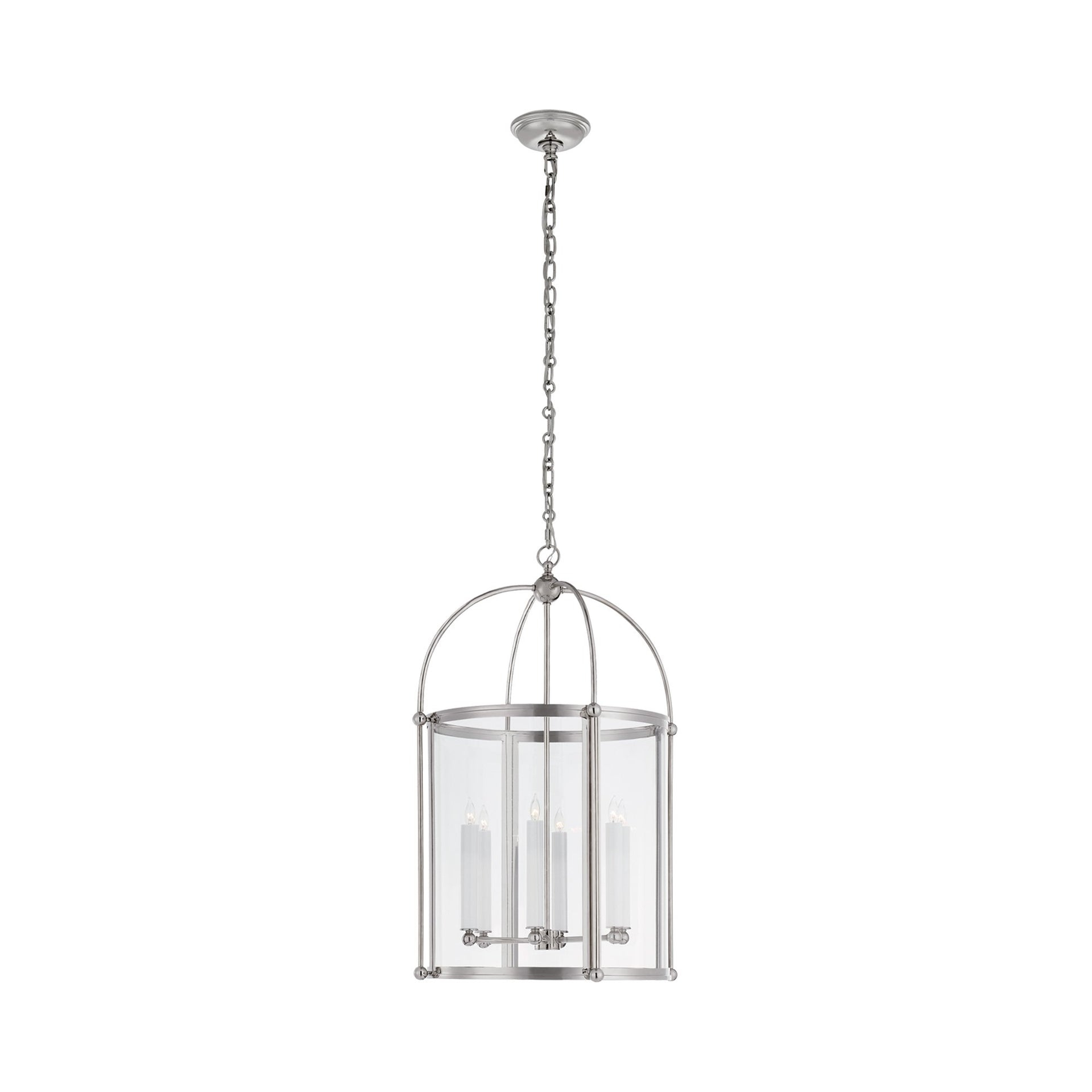 Riverside Polished Nickel 6-Light Indoor/Outdoor Island Chandelier